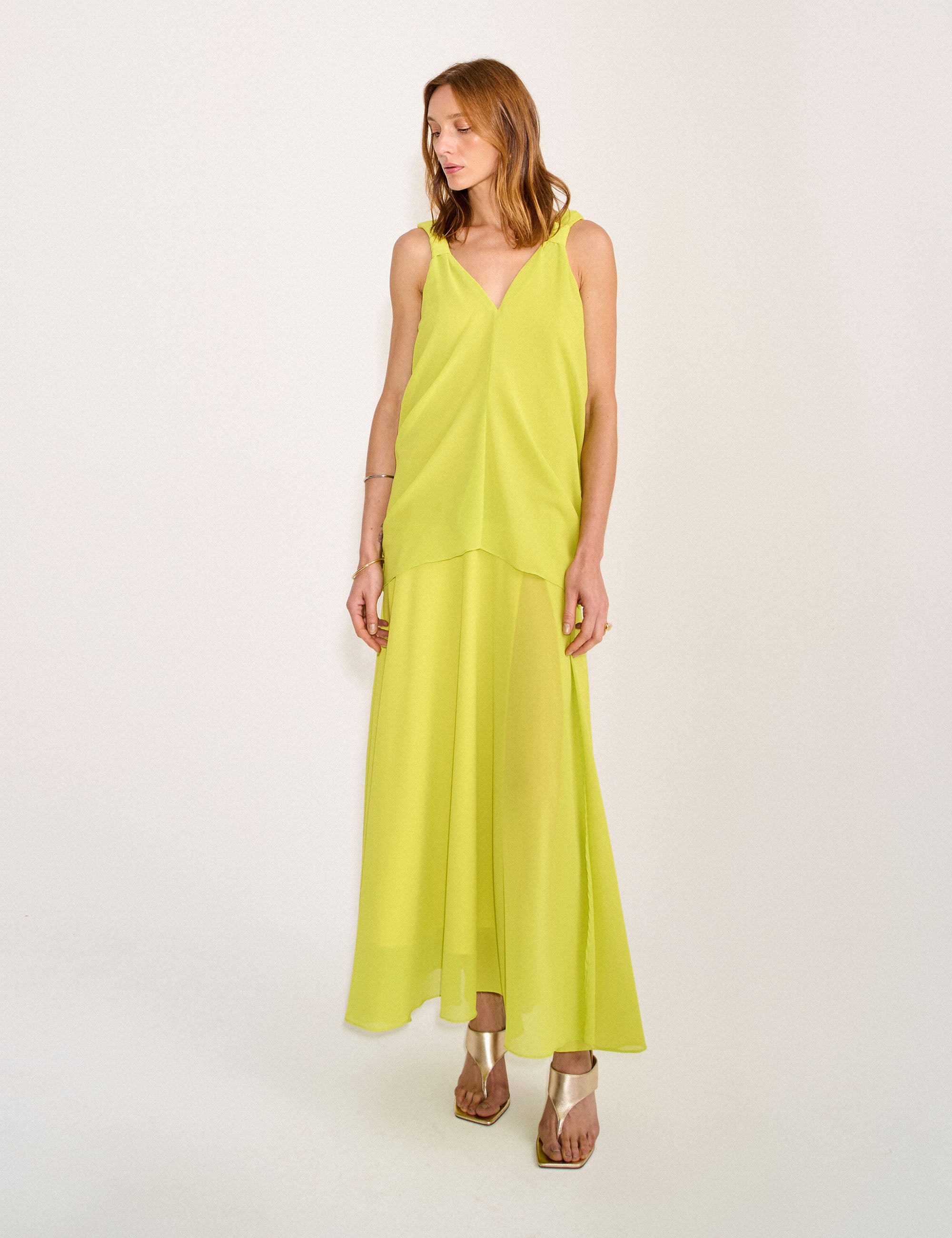 Vestido Luciana Musseline Amarelo