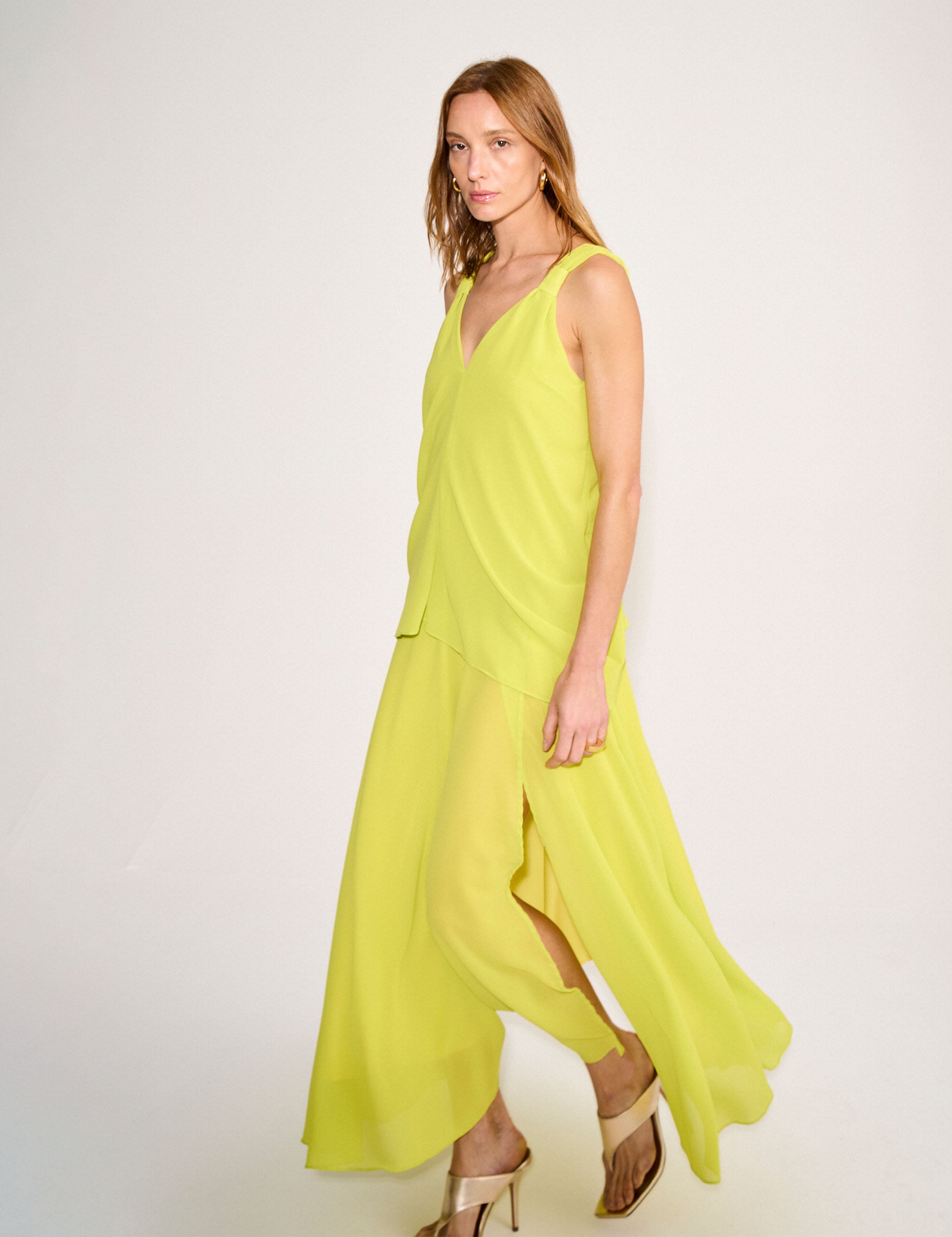 Vestido Luciana Musseline Amarelo