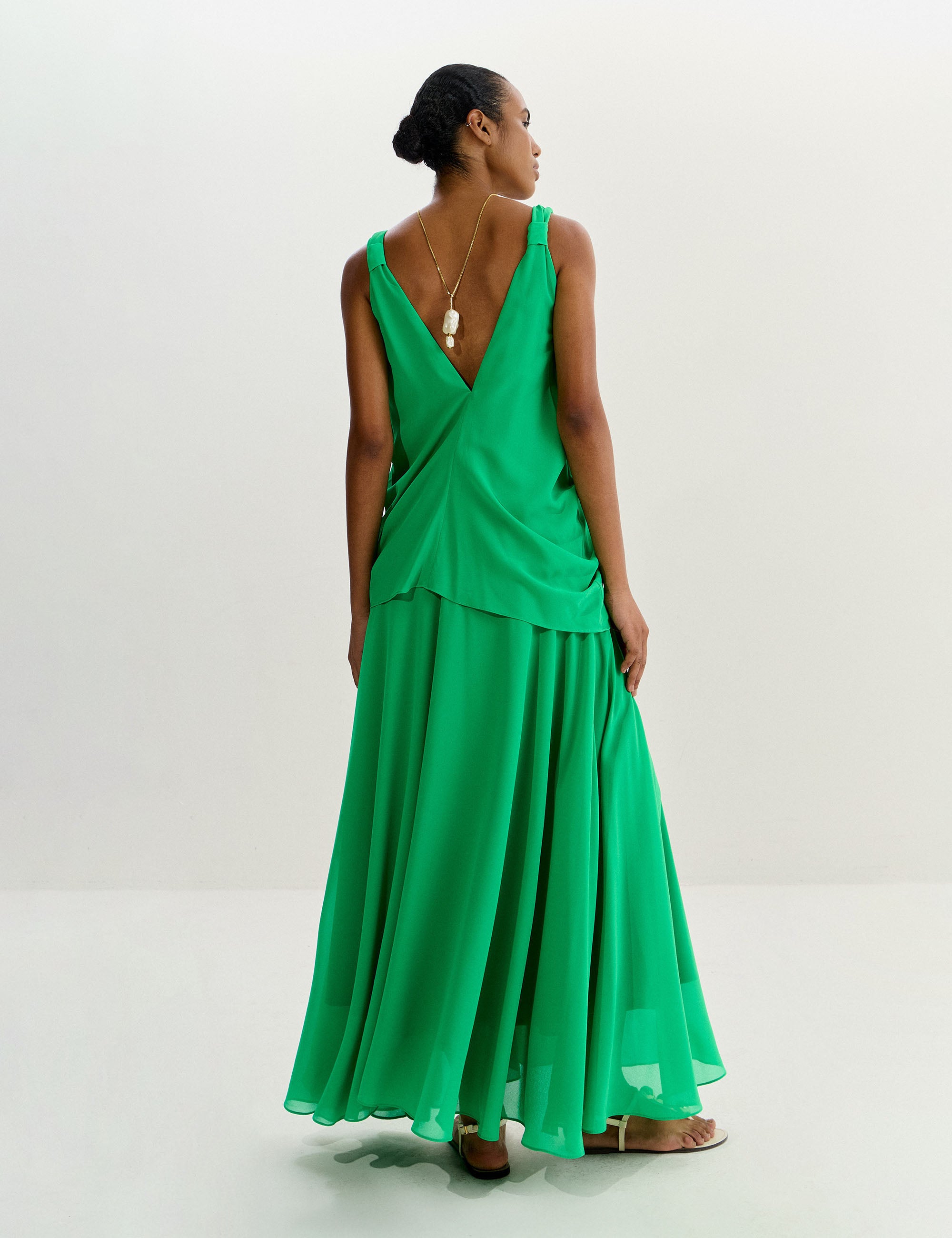 Vestido Luciana Musseline Verde