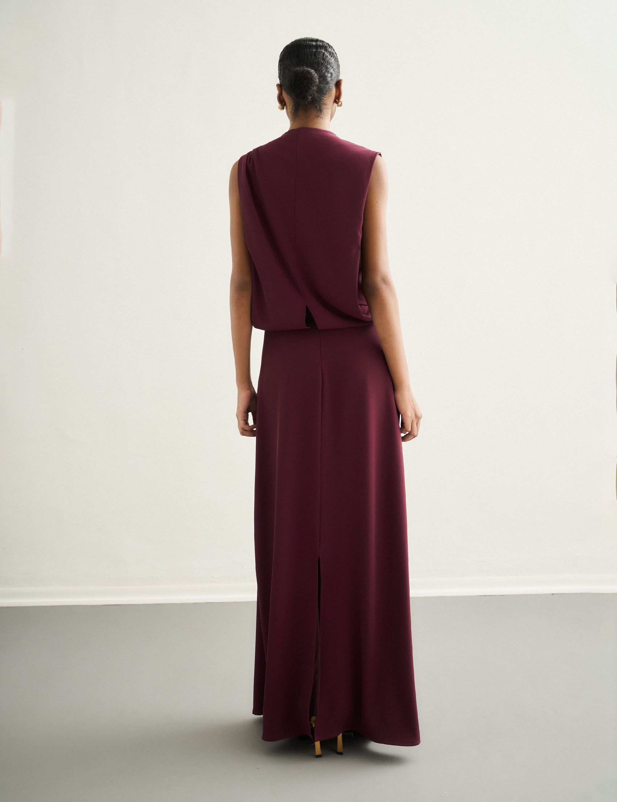 Vestido Lune Alfaiataria Bordeaux