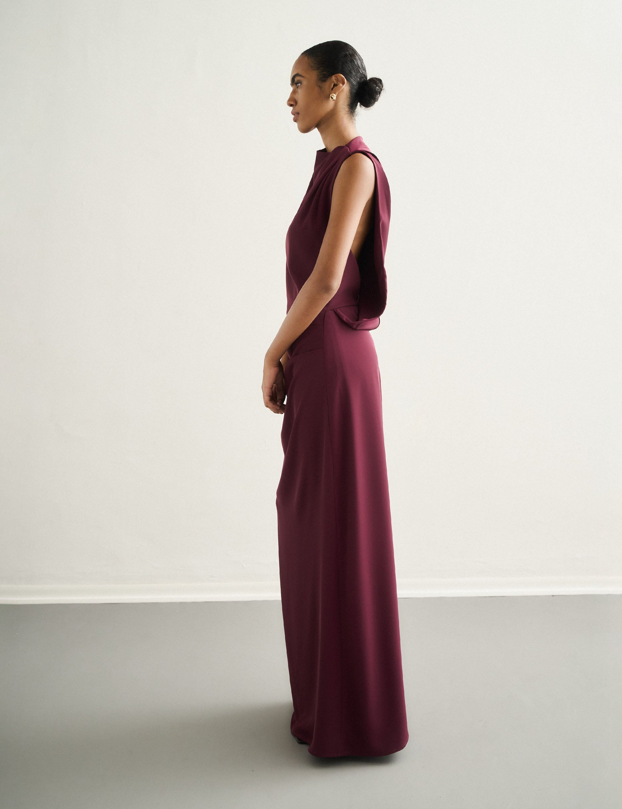 Vestido Lune Alfaiataria Bordeaux