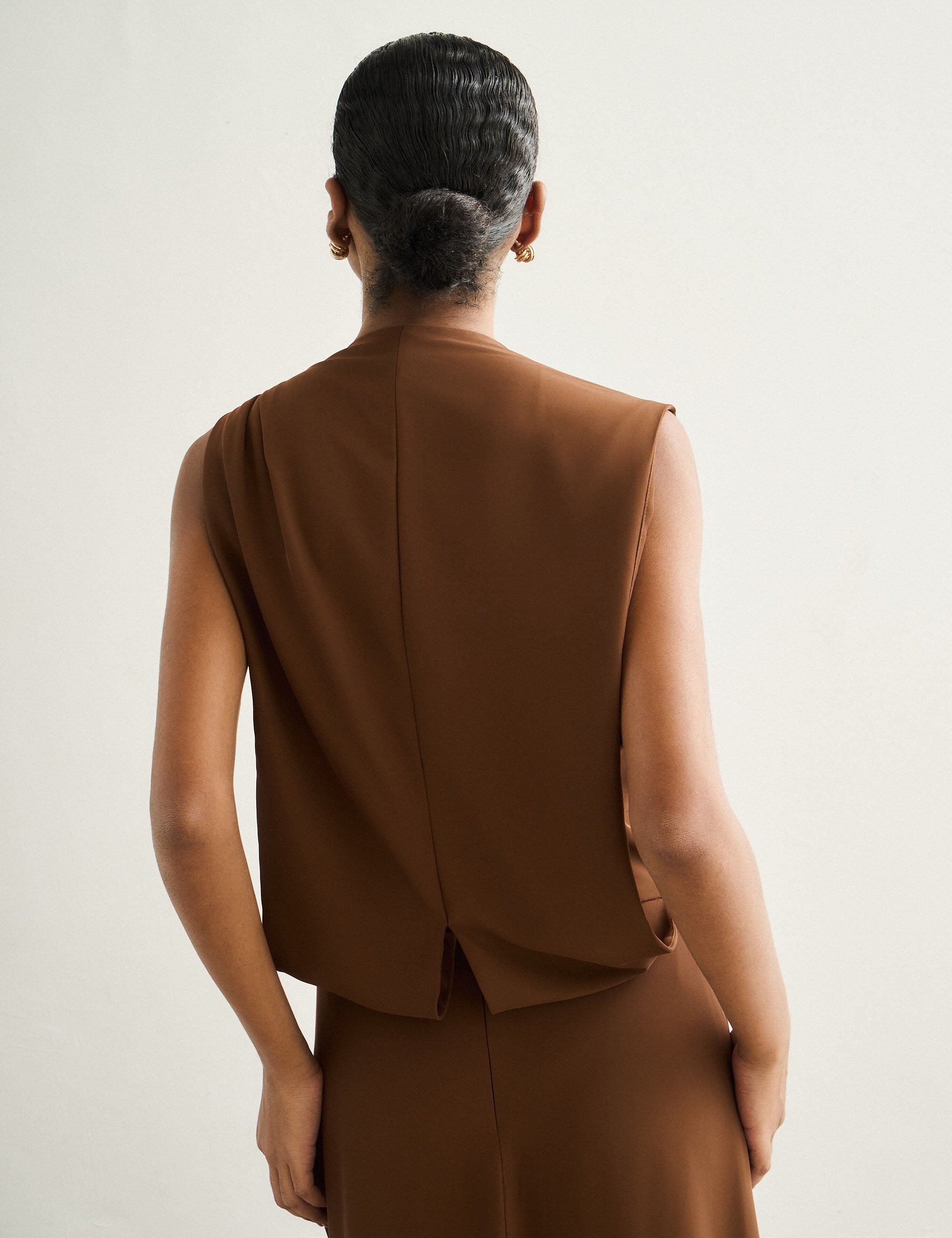 Vestido Lune Alfaiataria Marrom