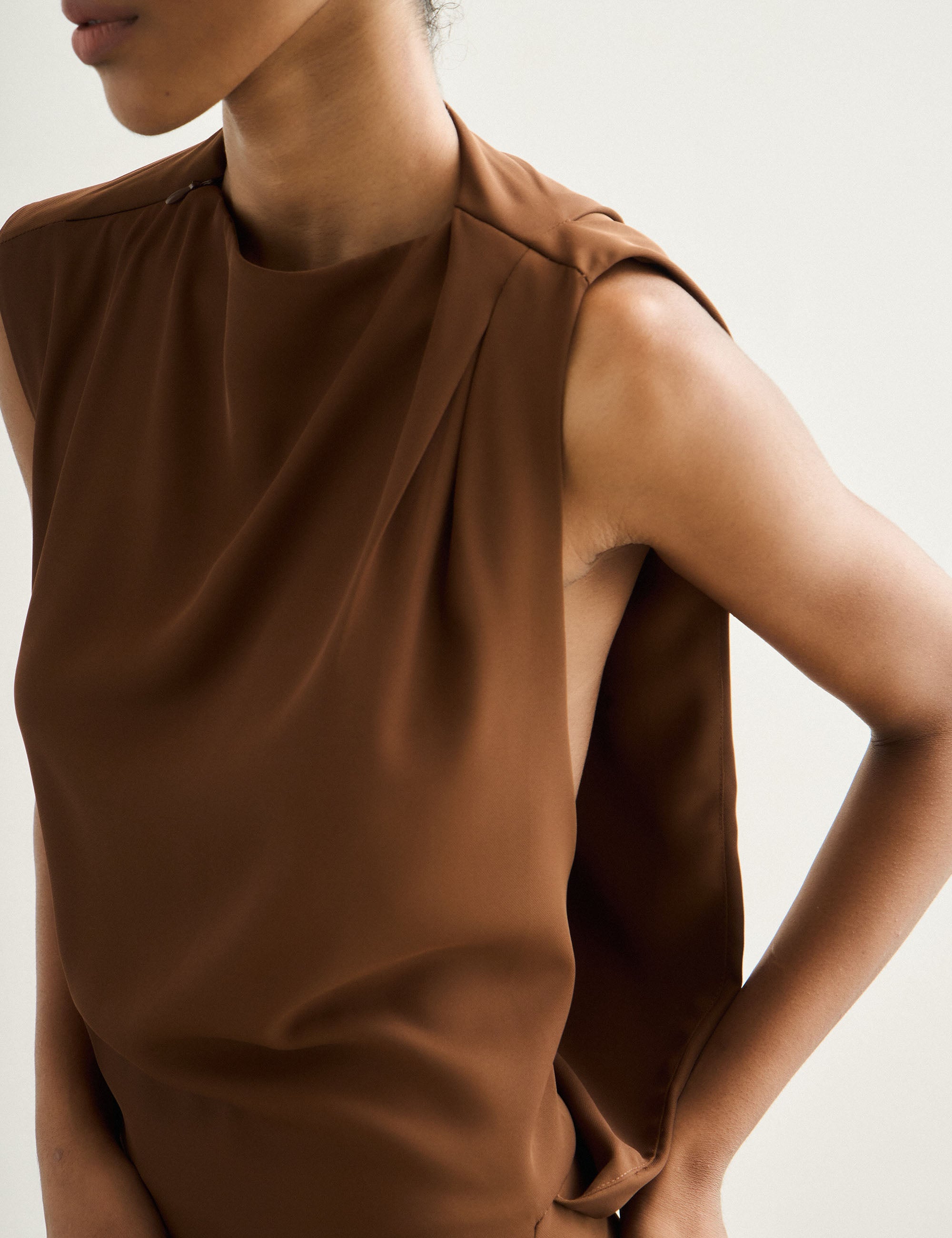 Vestido Lune Alfaiataria Marrom