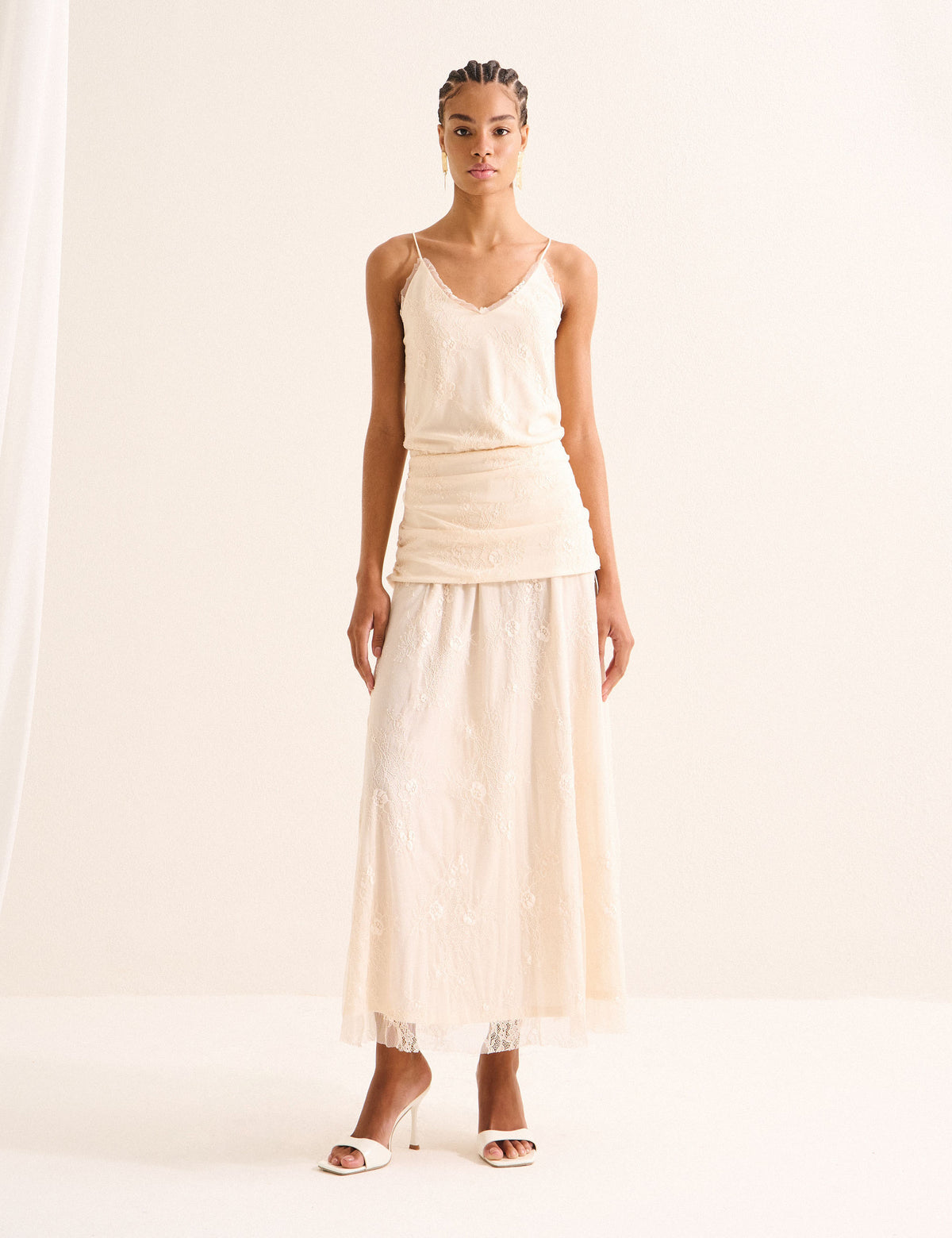 Vestido Madelyn Renda Marfim
