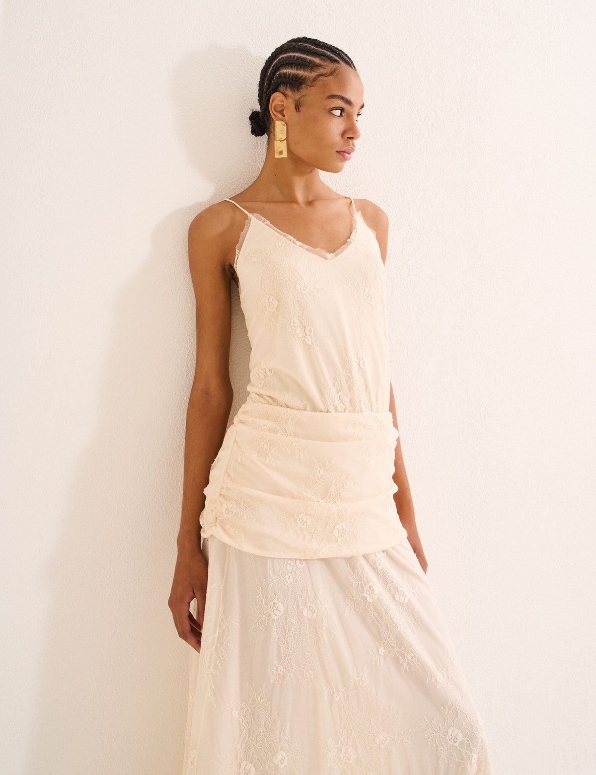 Vestido Madelyn Renda Marfim