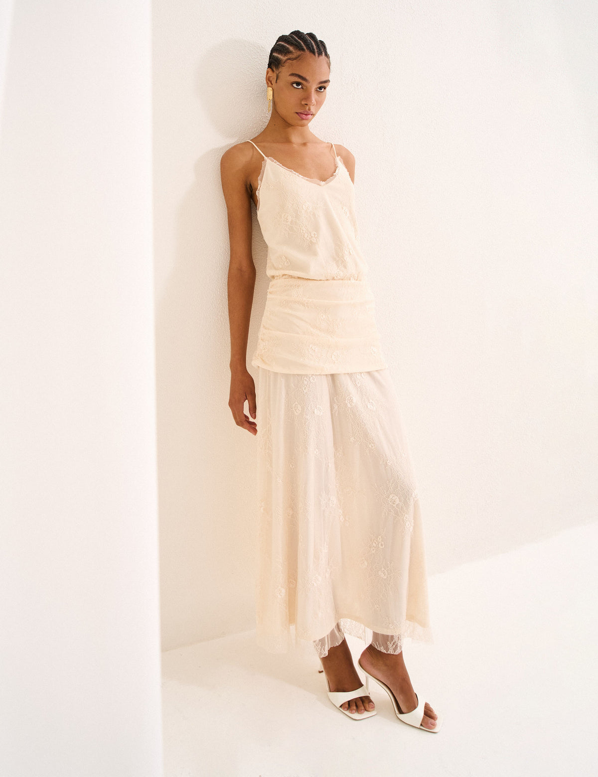 Vestido Madelyn Renda Marfim