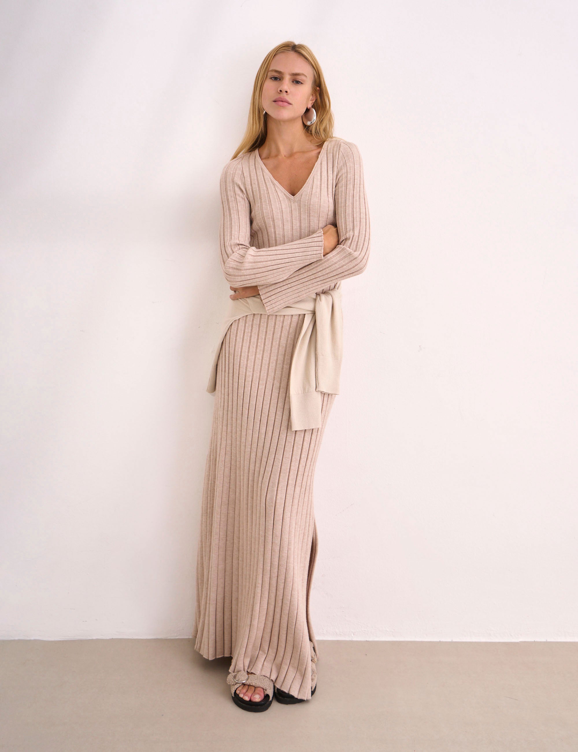 Vestido Margot Tricot Papiro
