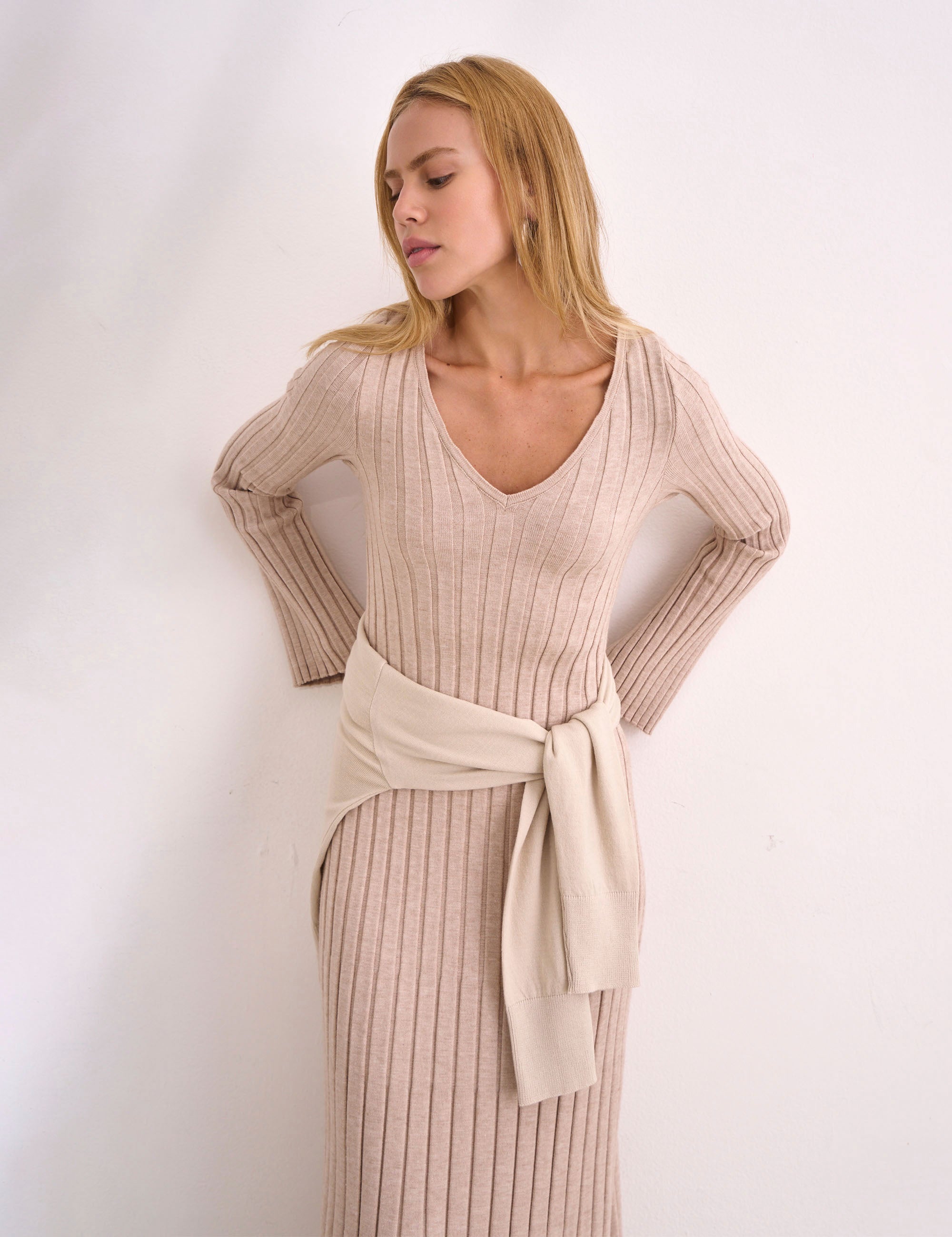 Vestido Margot Tricot Papiro