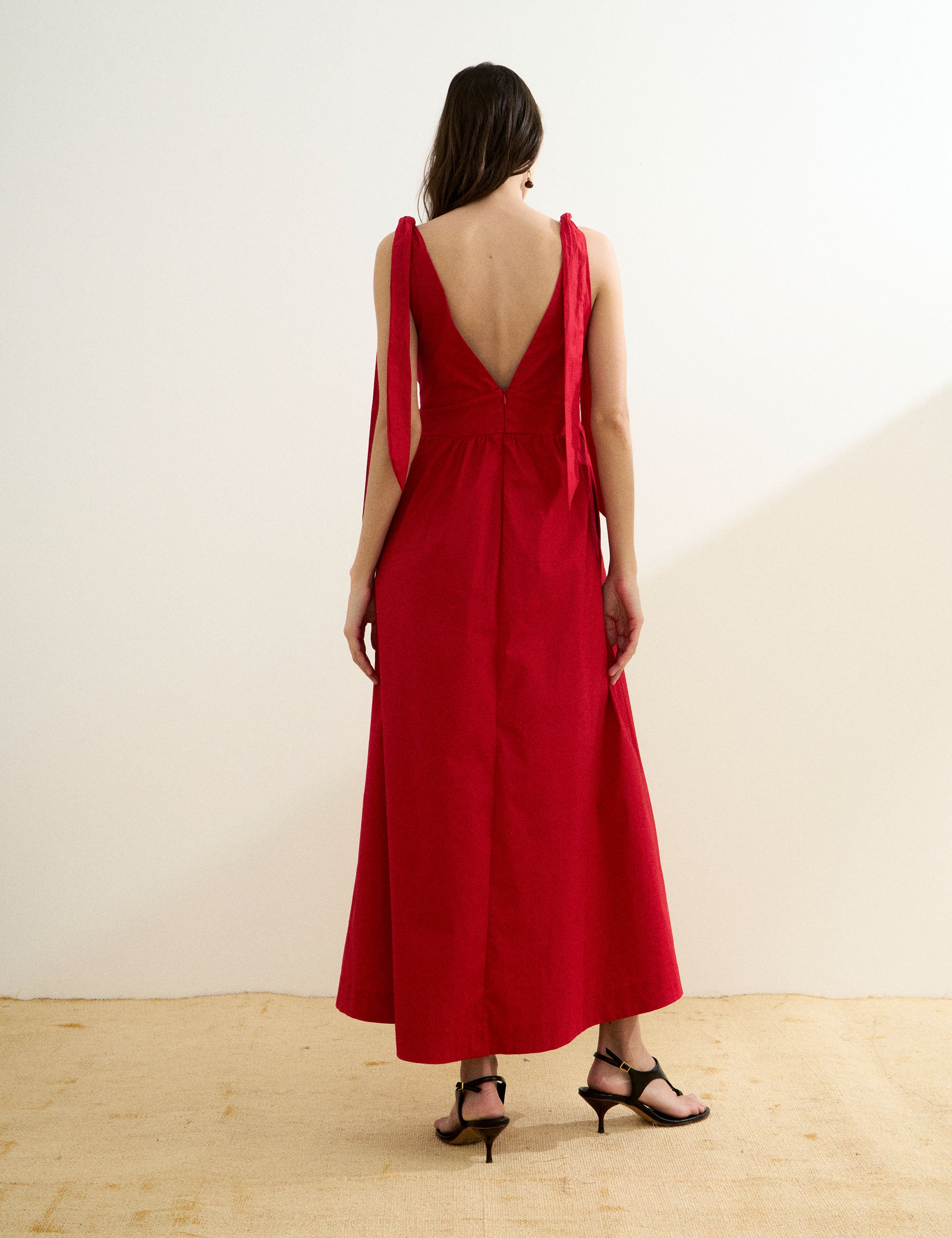 Vestido Marilia Tricoline Vermelho