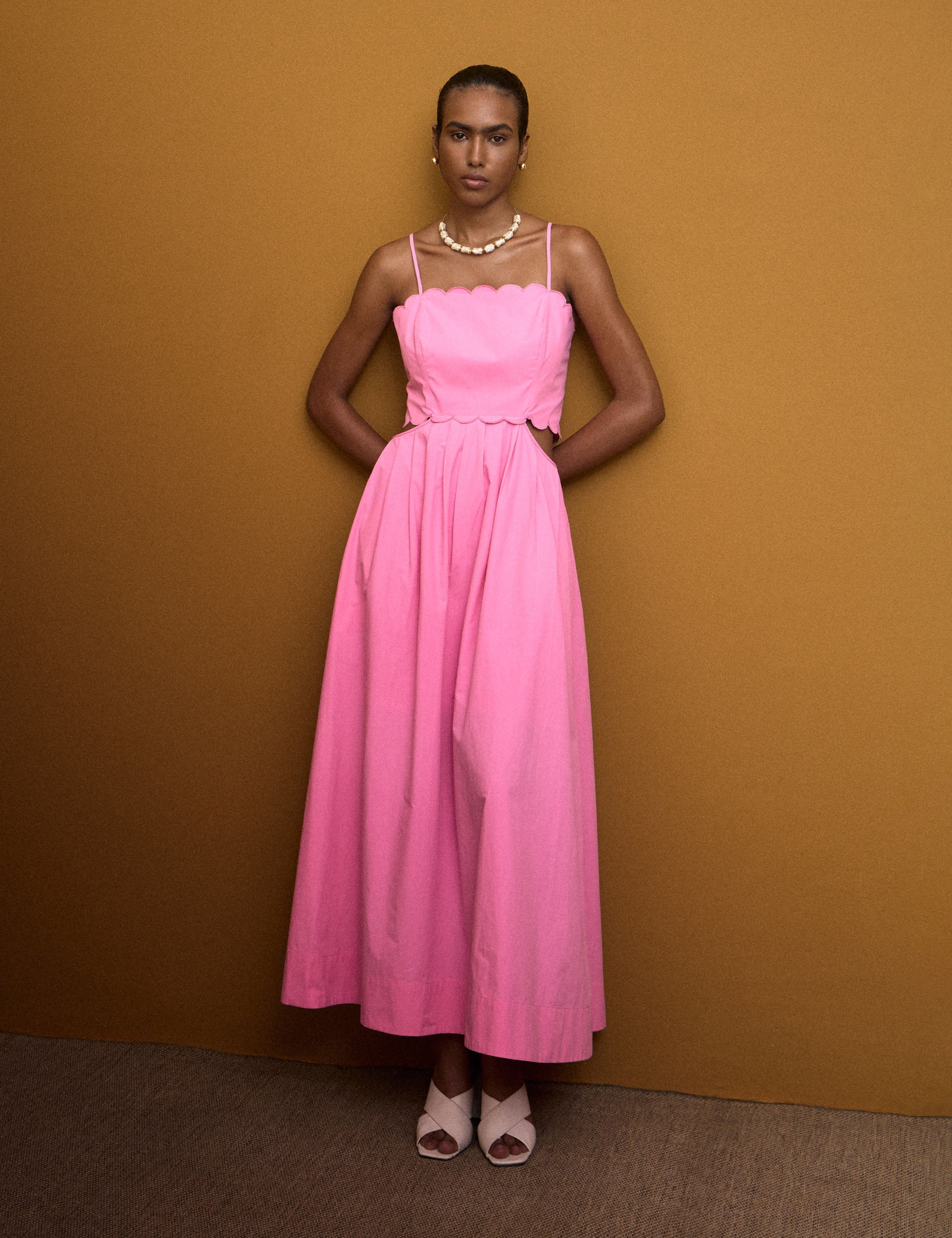 Vestido Miranda Tricoline Rosa