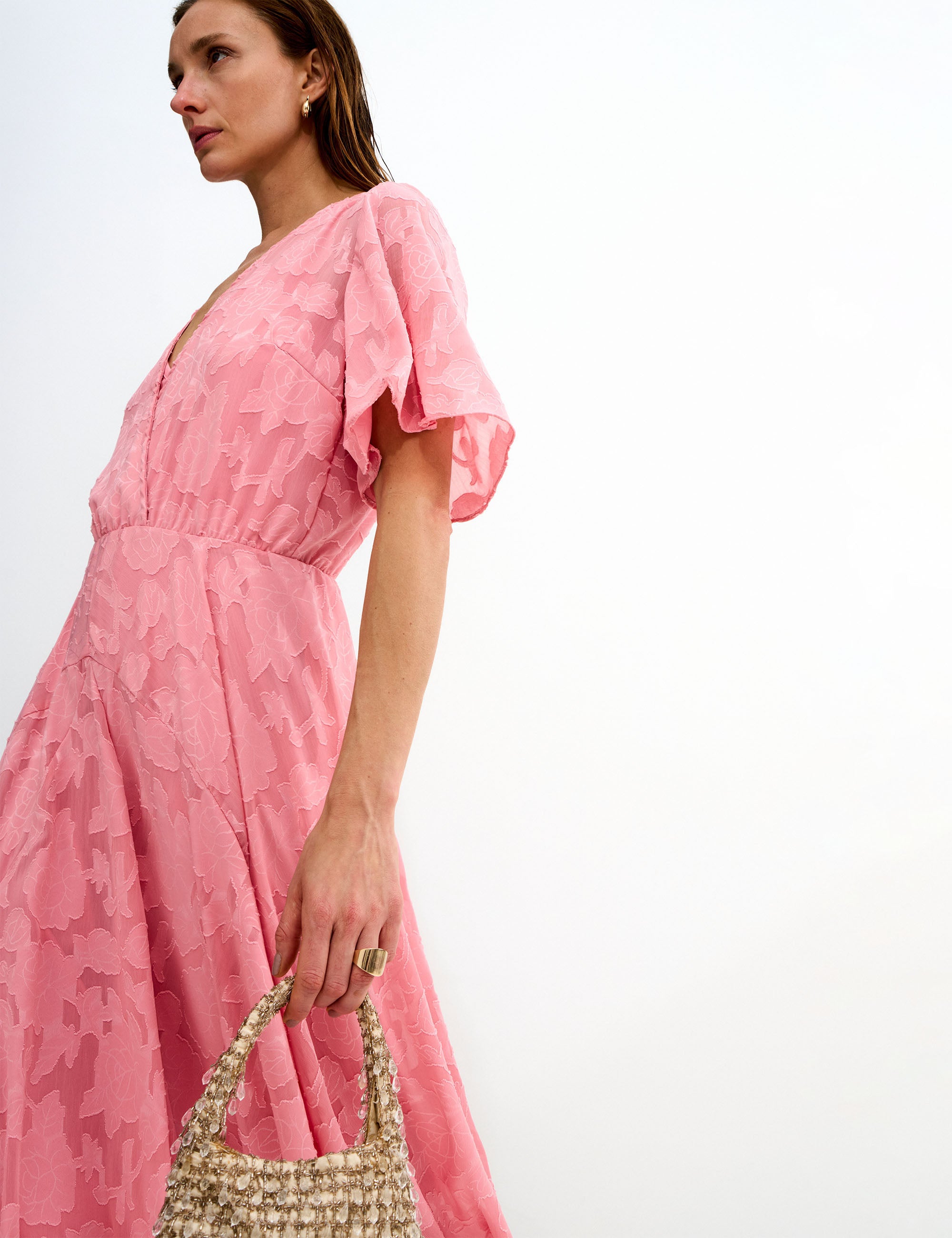 Vestido Nila Chifon Rosa