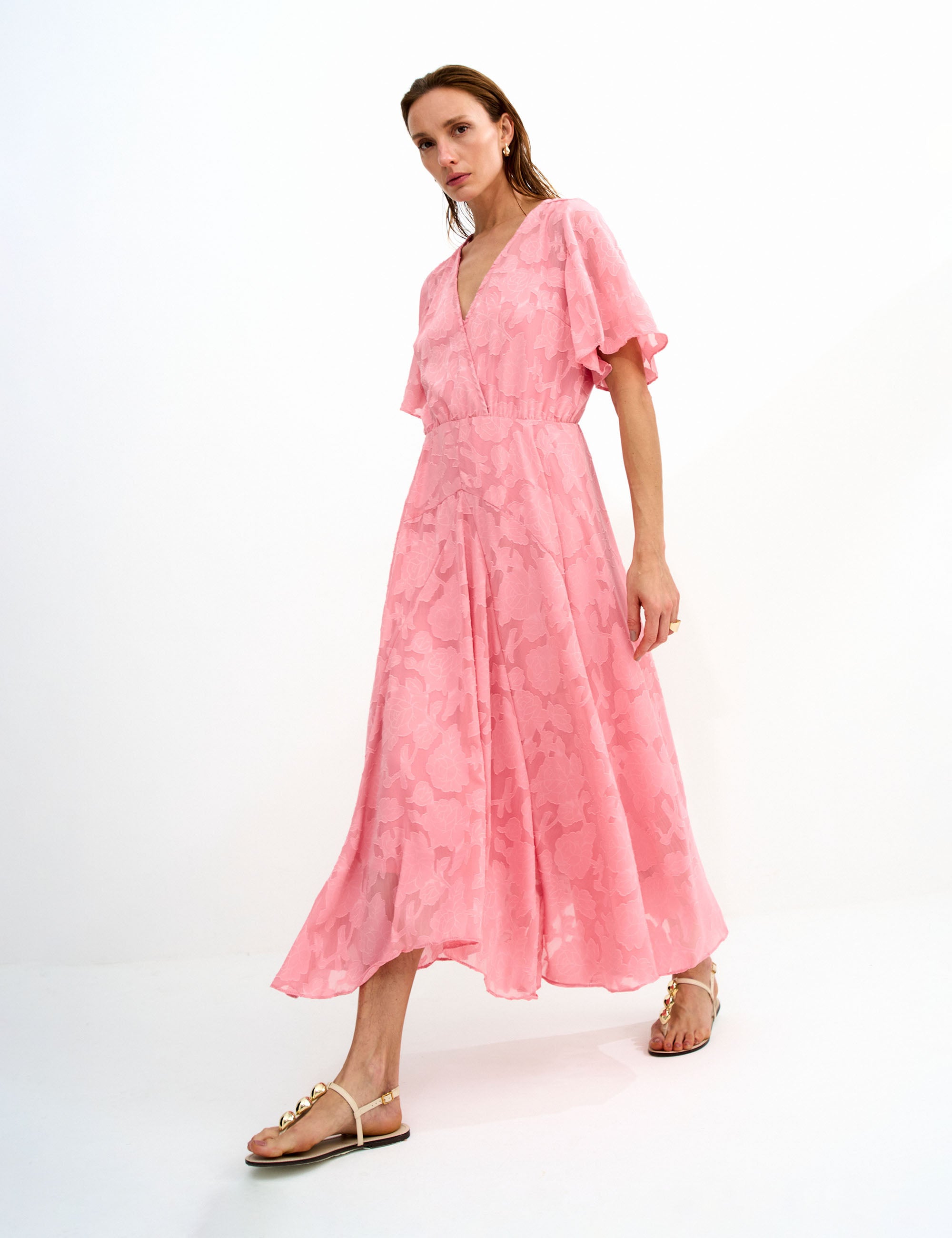 Vestido Nila Chifon Rosa