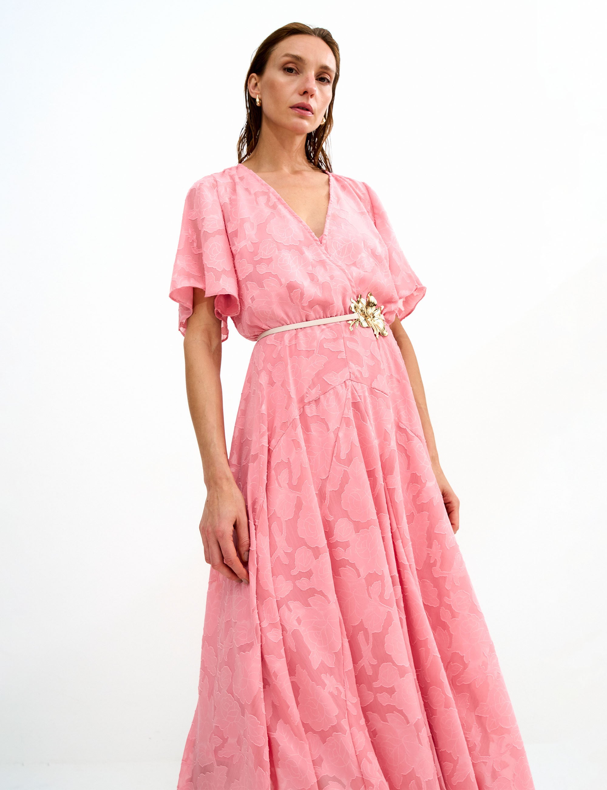 Vestido Nila Chifon Rosa