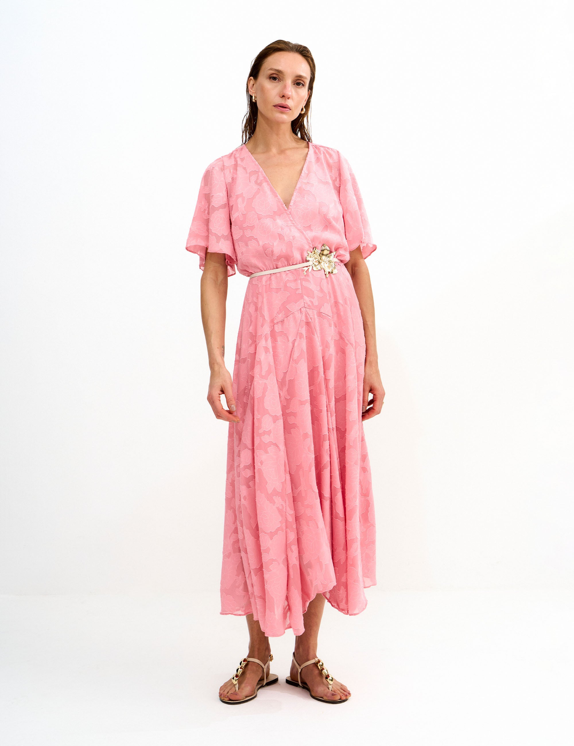 Vestido Nila Chifon Rosa