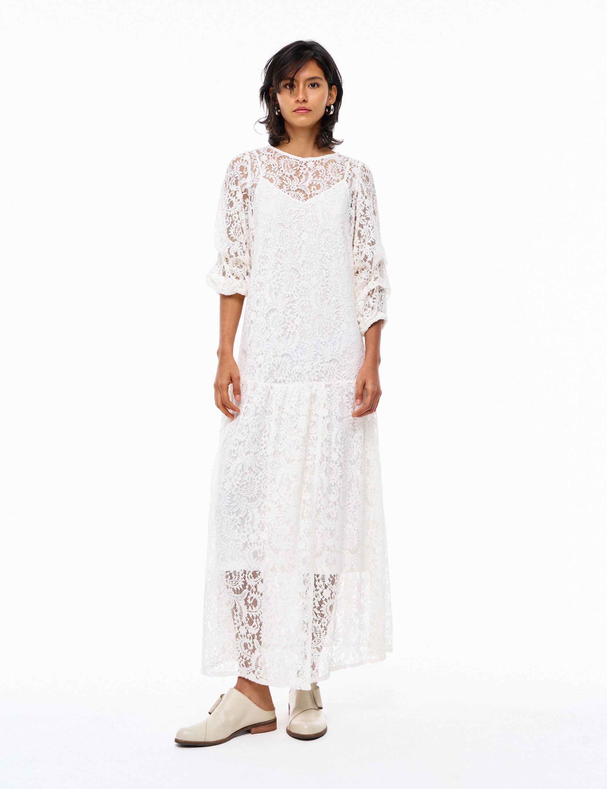 Vestido Siena Renda Off White