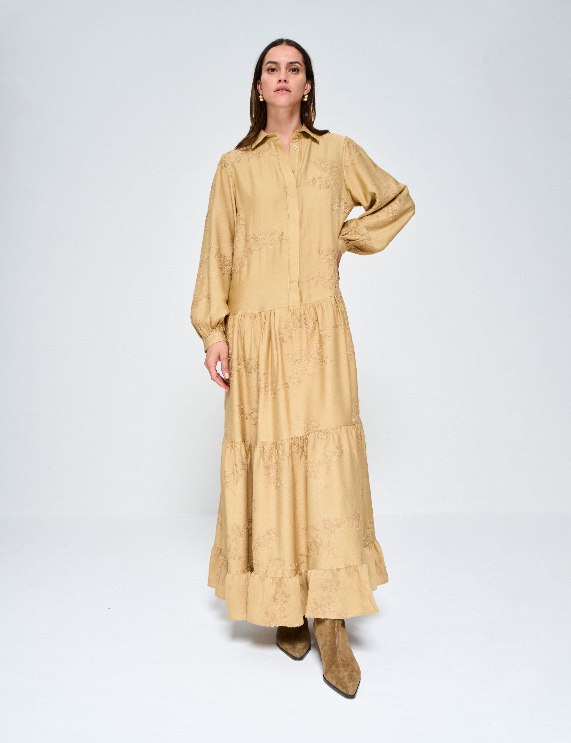 Vestido Sunset Viscose Bege