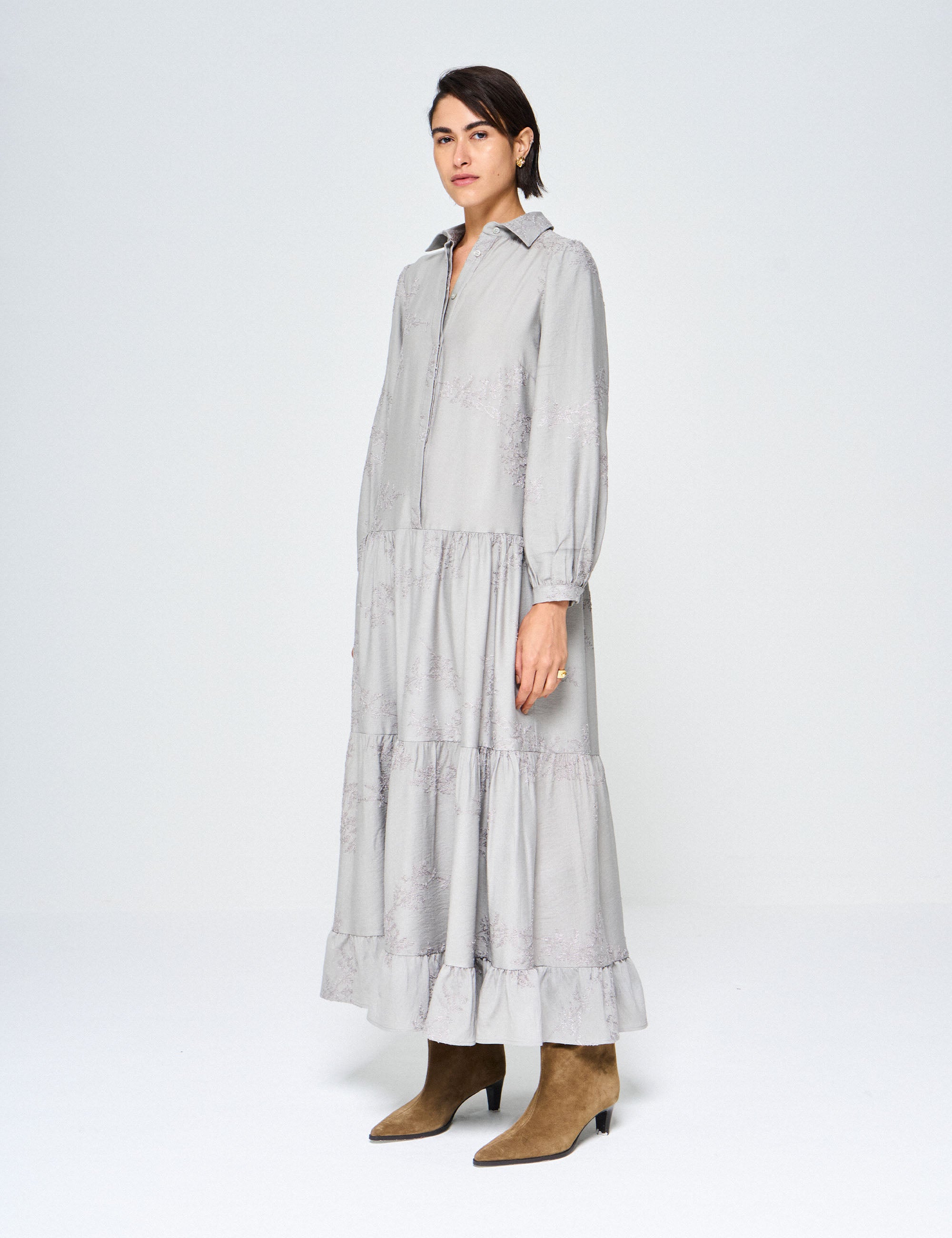 Vestido Sunset Viscose Cinza
