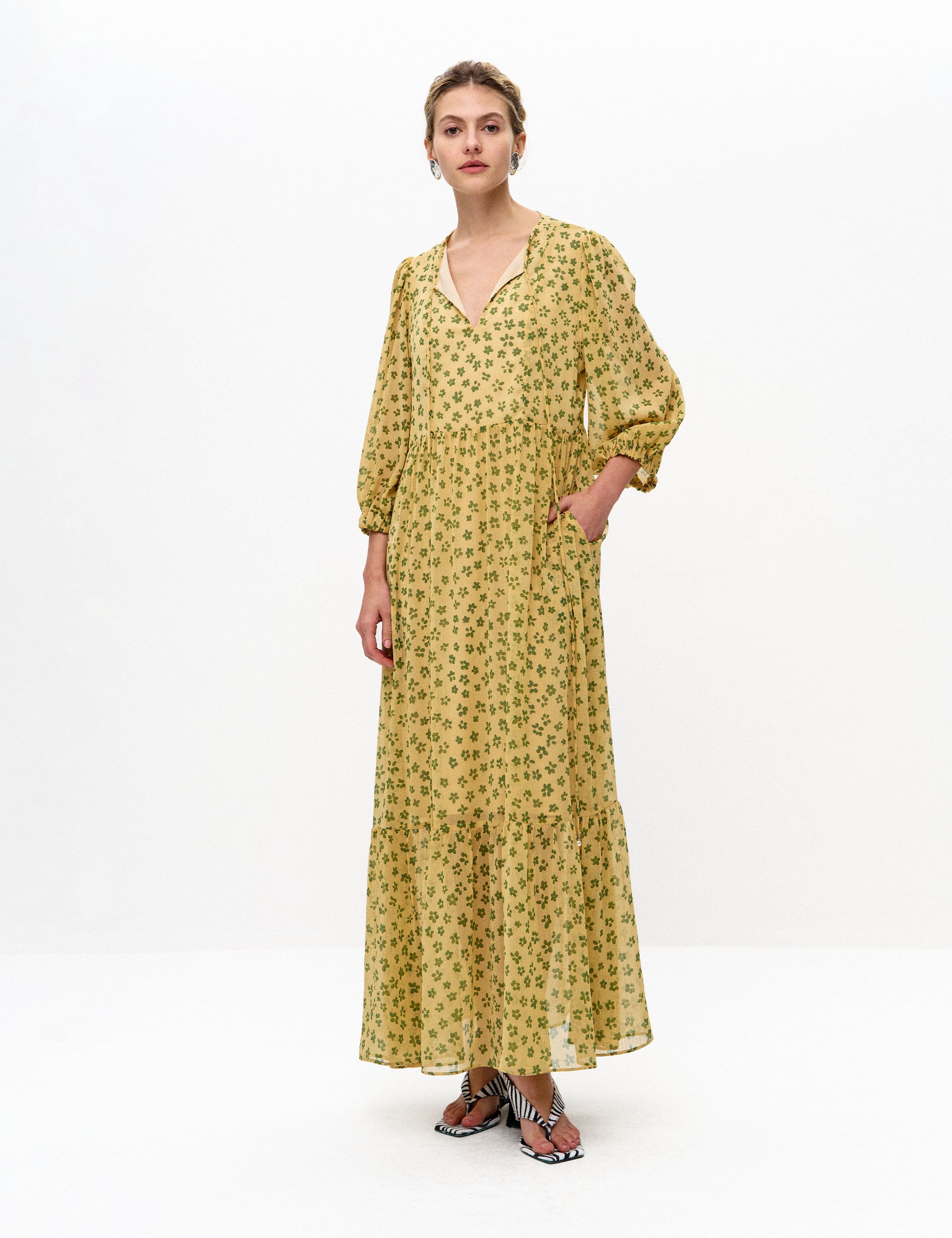 Vestido Verbena Chifon Verde