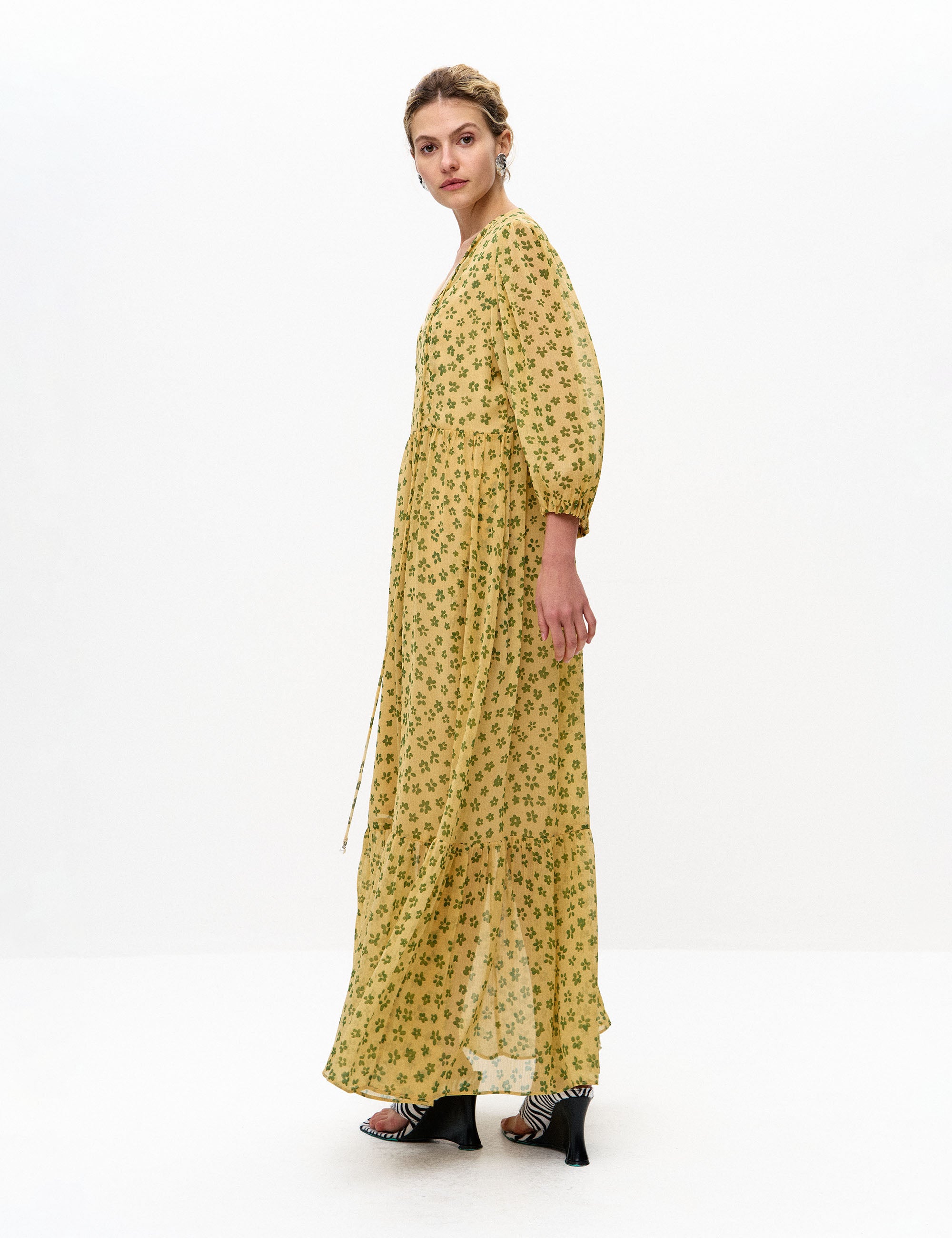 Vestido Verbena Chifon Verde