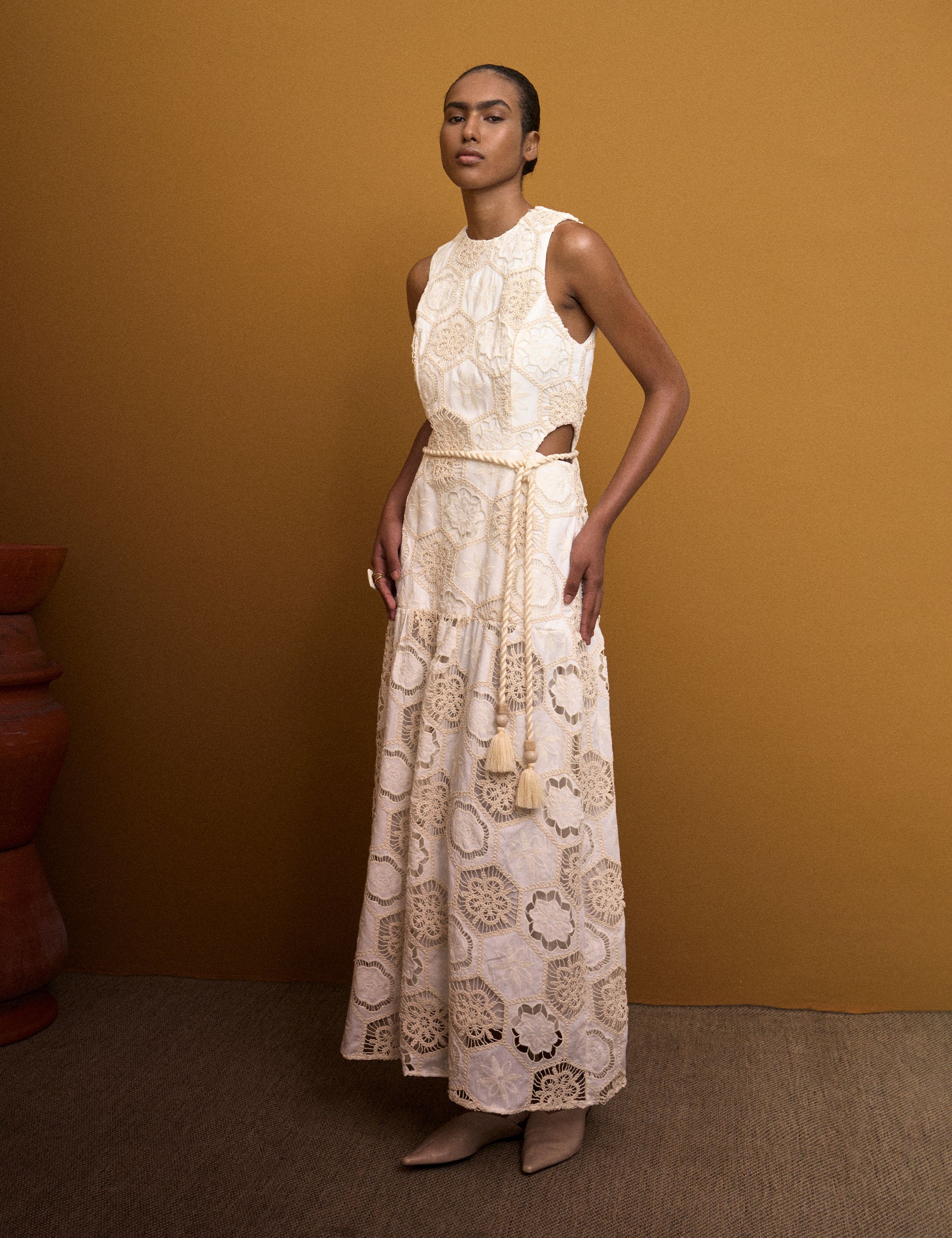 Vestido Vittoria Algodão Off White