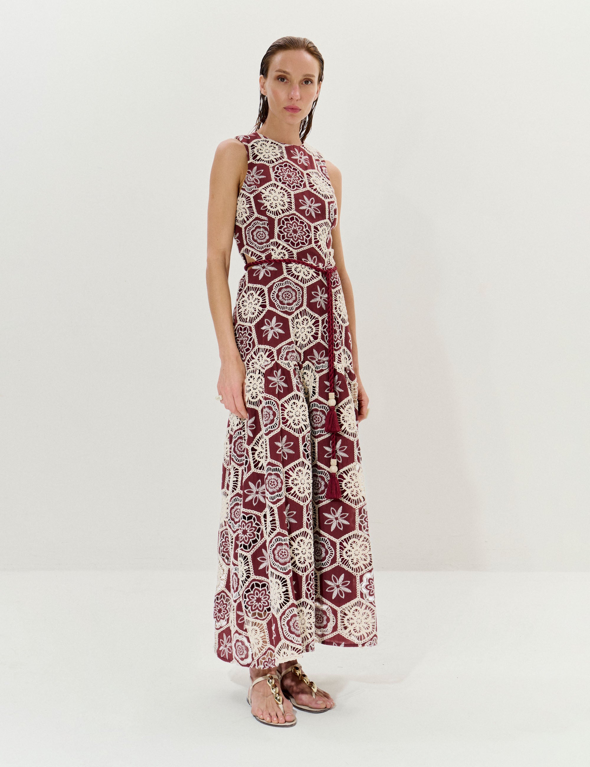 Vestido Vittoria Algodão Pinhão