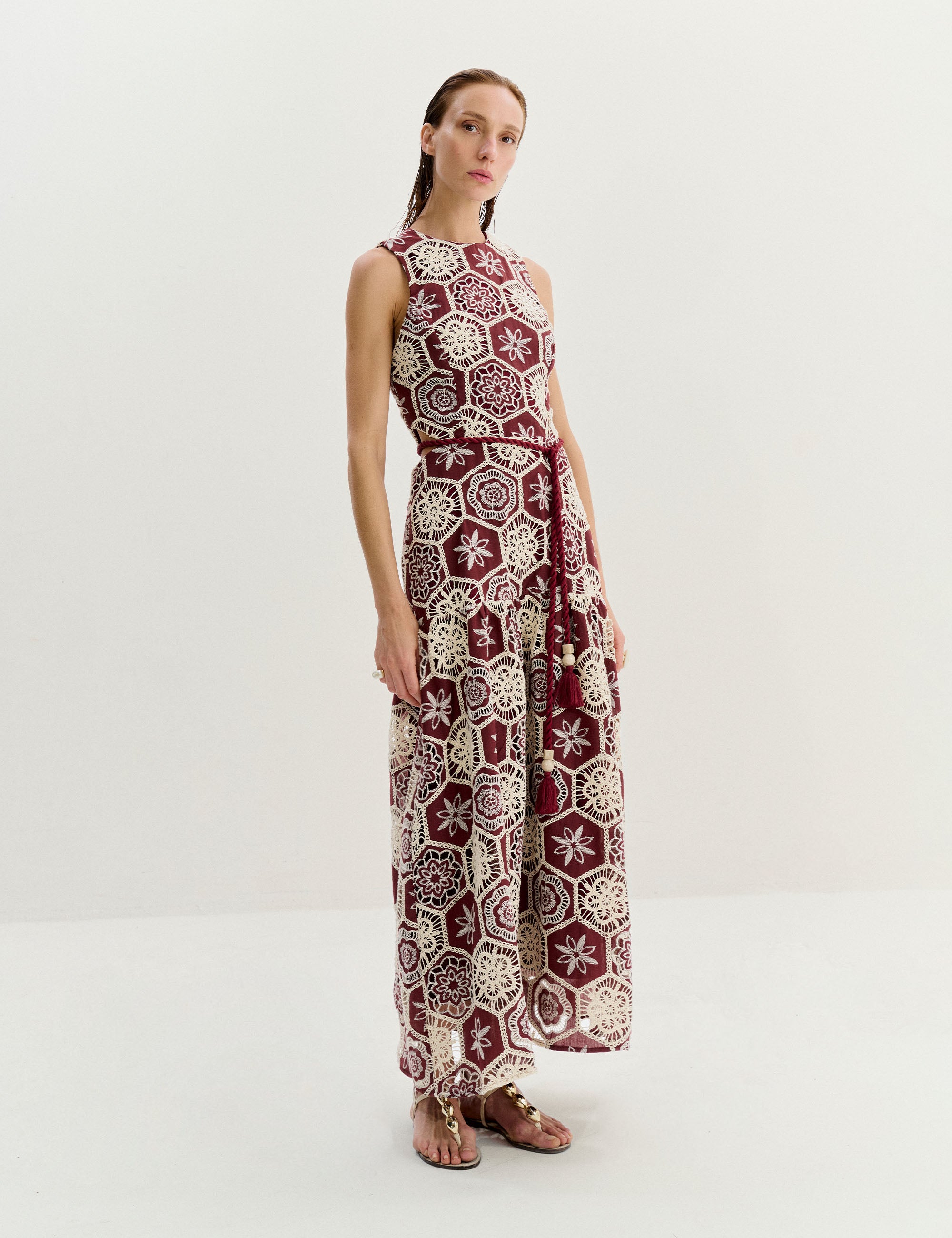 Vestido Vittoria Algodão Pinhão