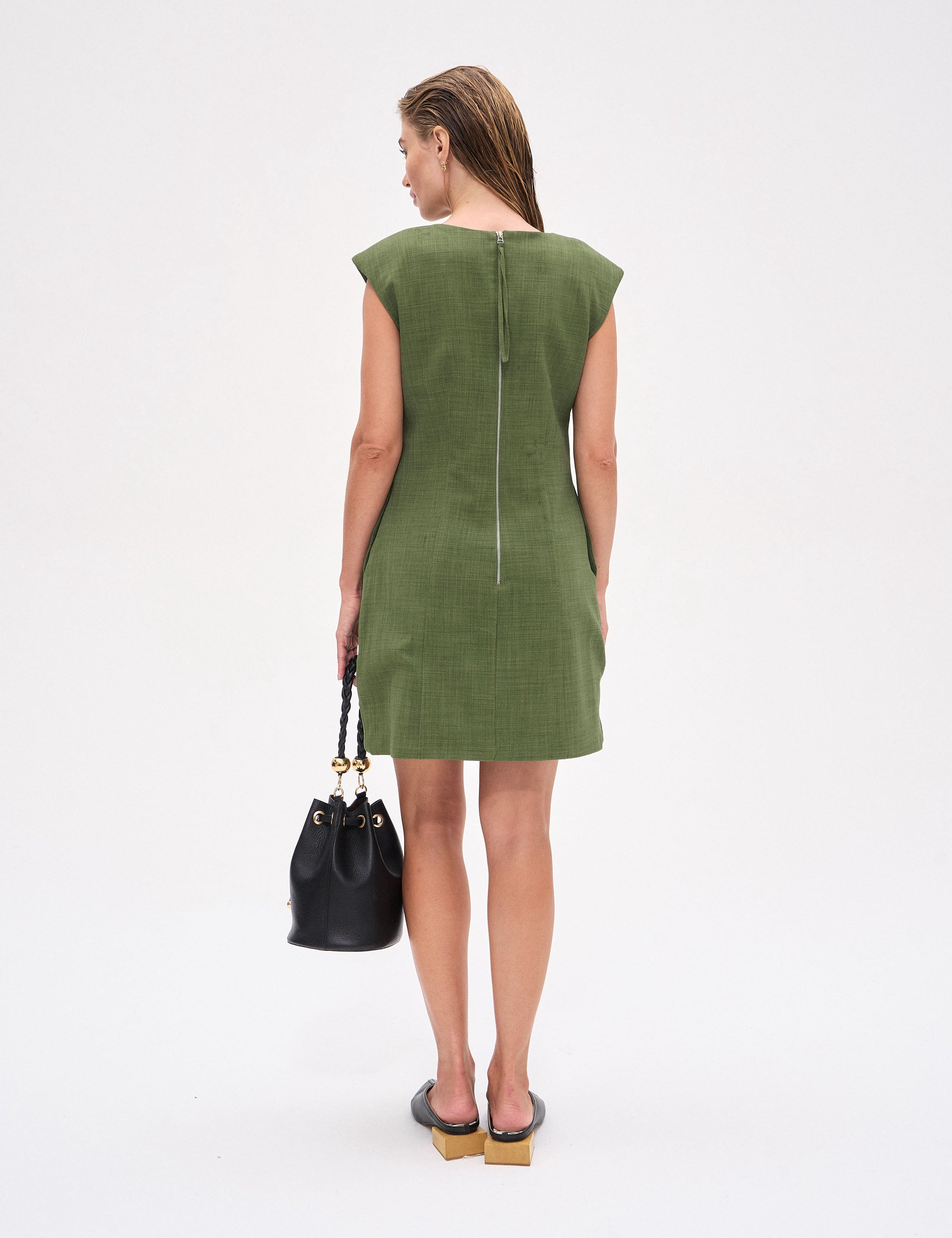 Vestido Yurie Alfaiataria Musgo
