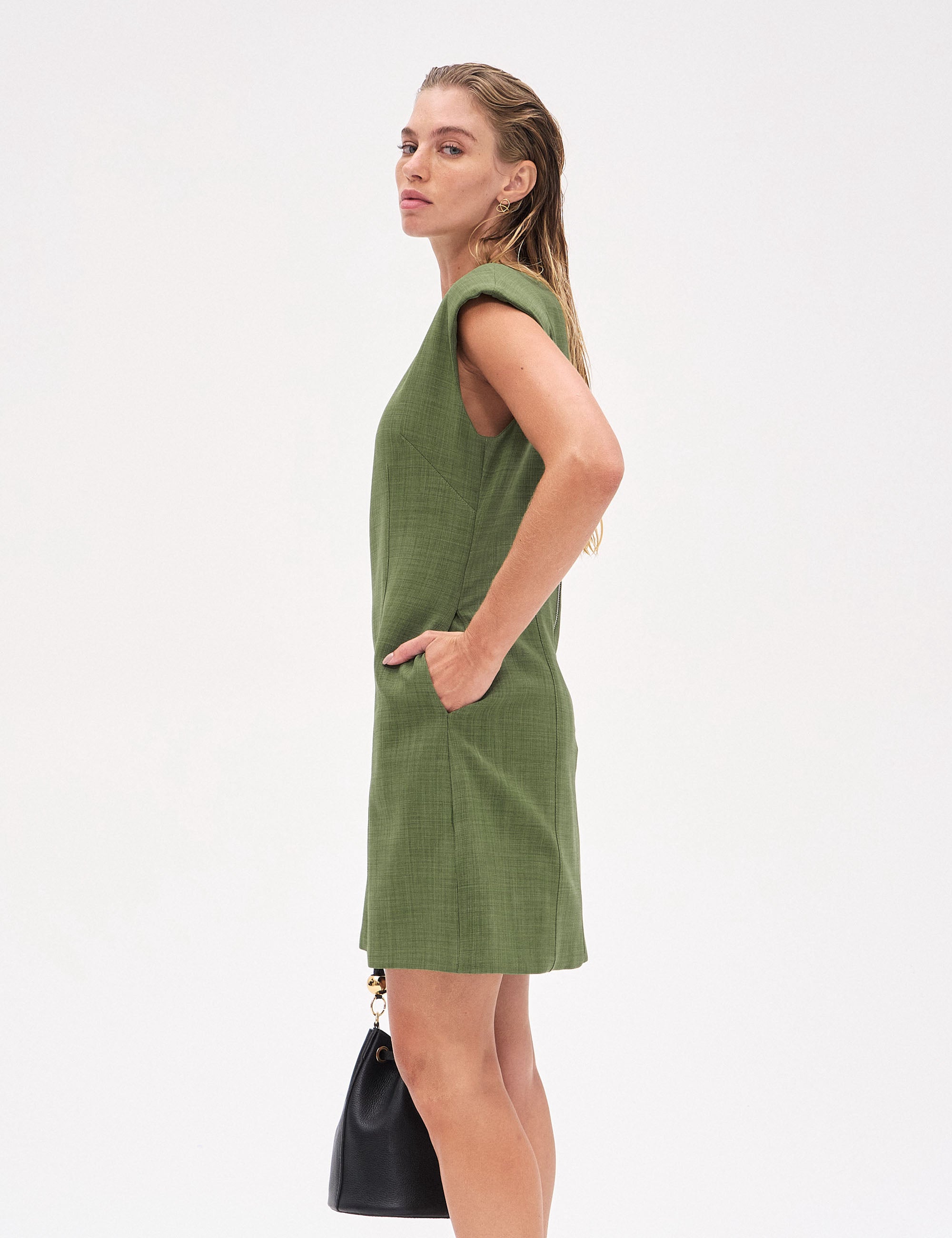 Vestido Yurie Alfaiataria Musgo