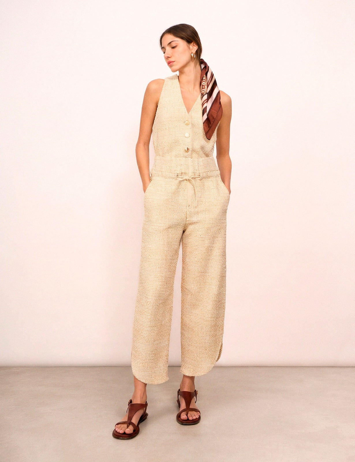 Conjunto Elle Tweed Bege