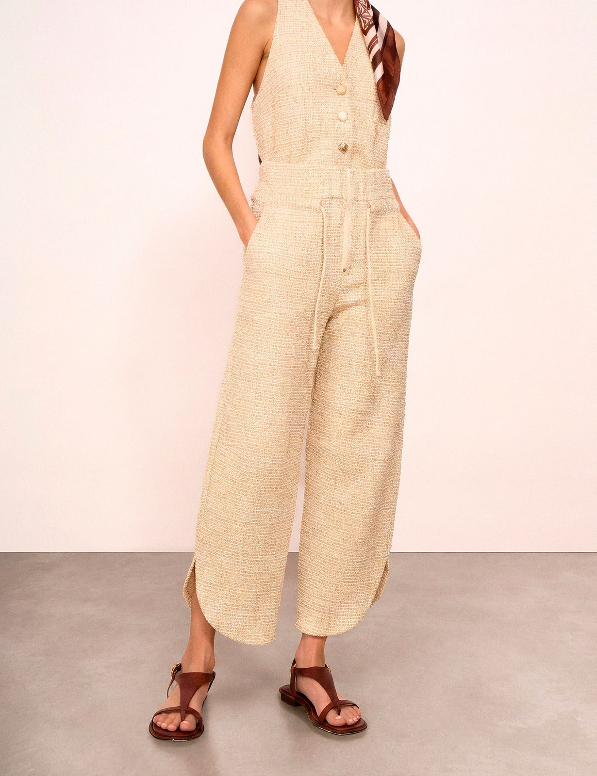 Conjunto Elle Tweed Bege