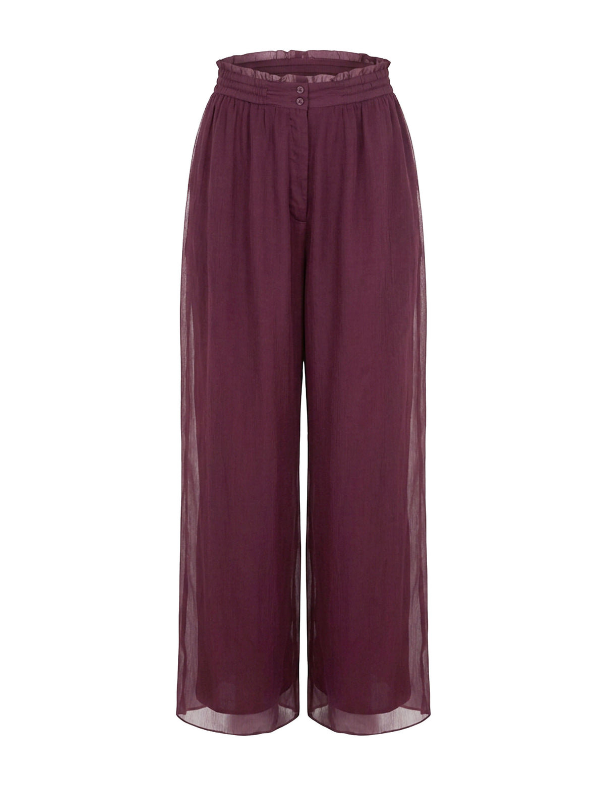 Calça Amélia Fluida Bordeaux
