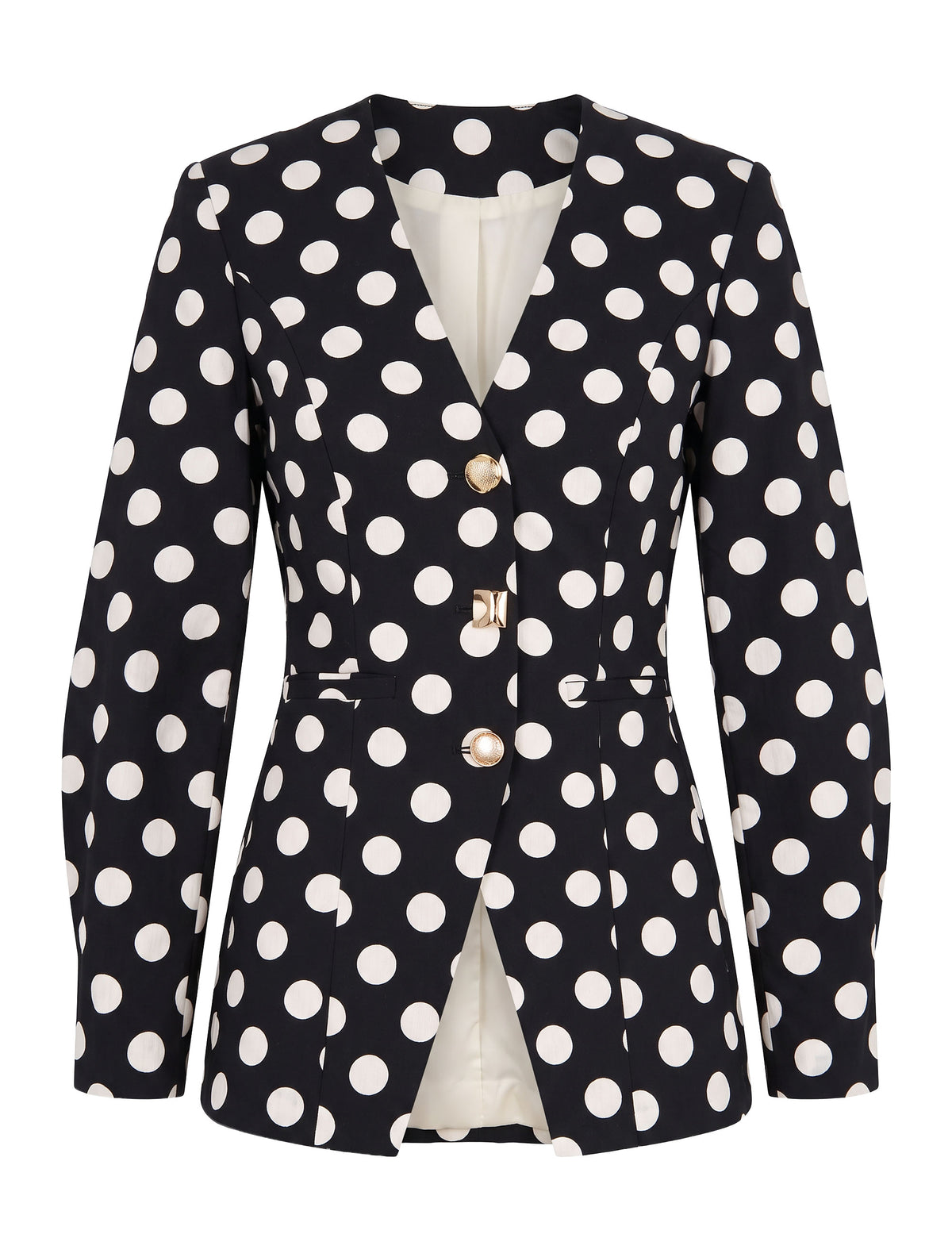 Blazer Poka Tricoline Preto