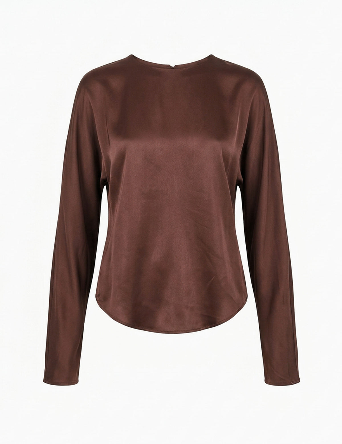 Blusa Aisha Cetim Marrom