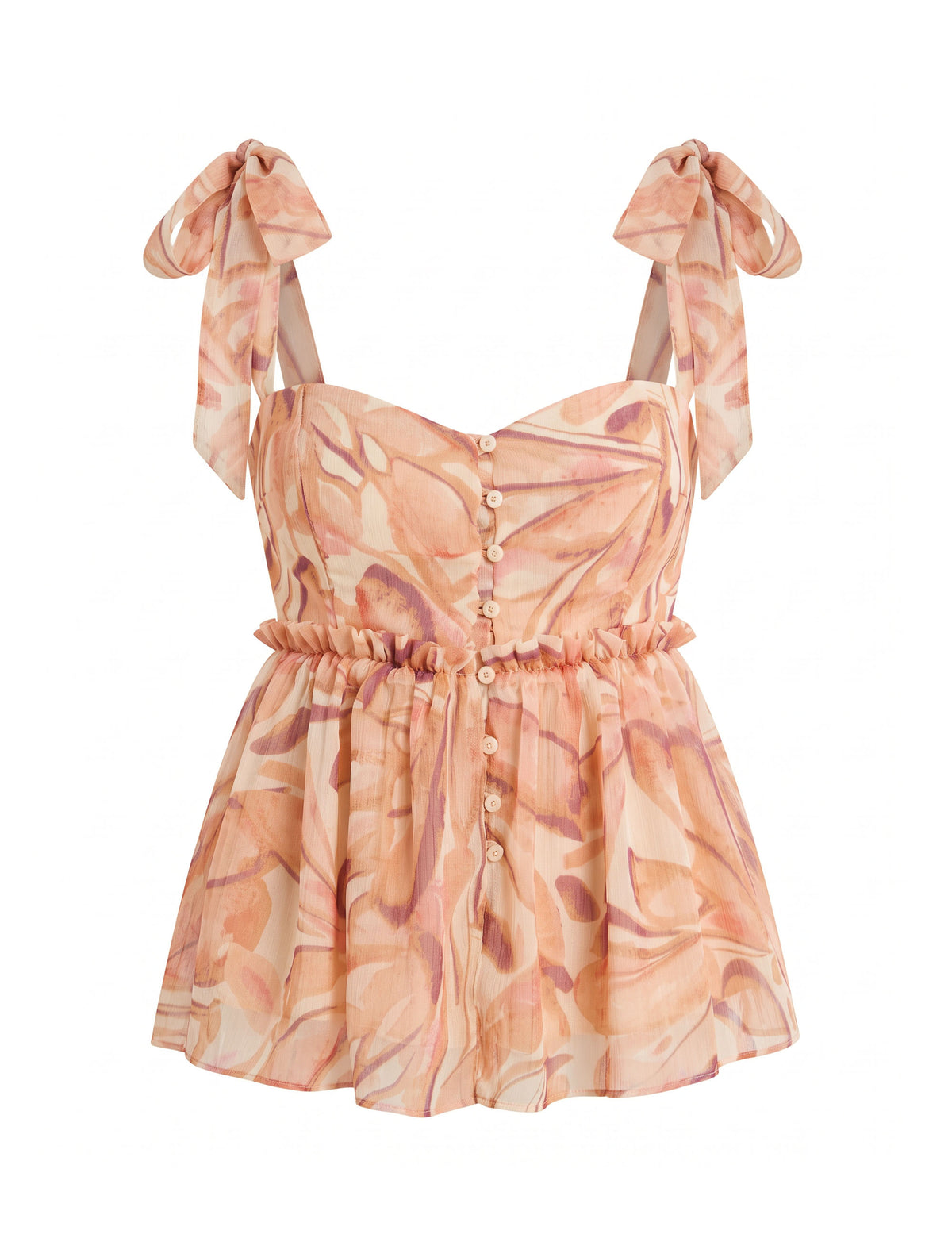 Blusa Borboleta Chiffon Rose