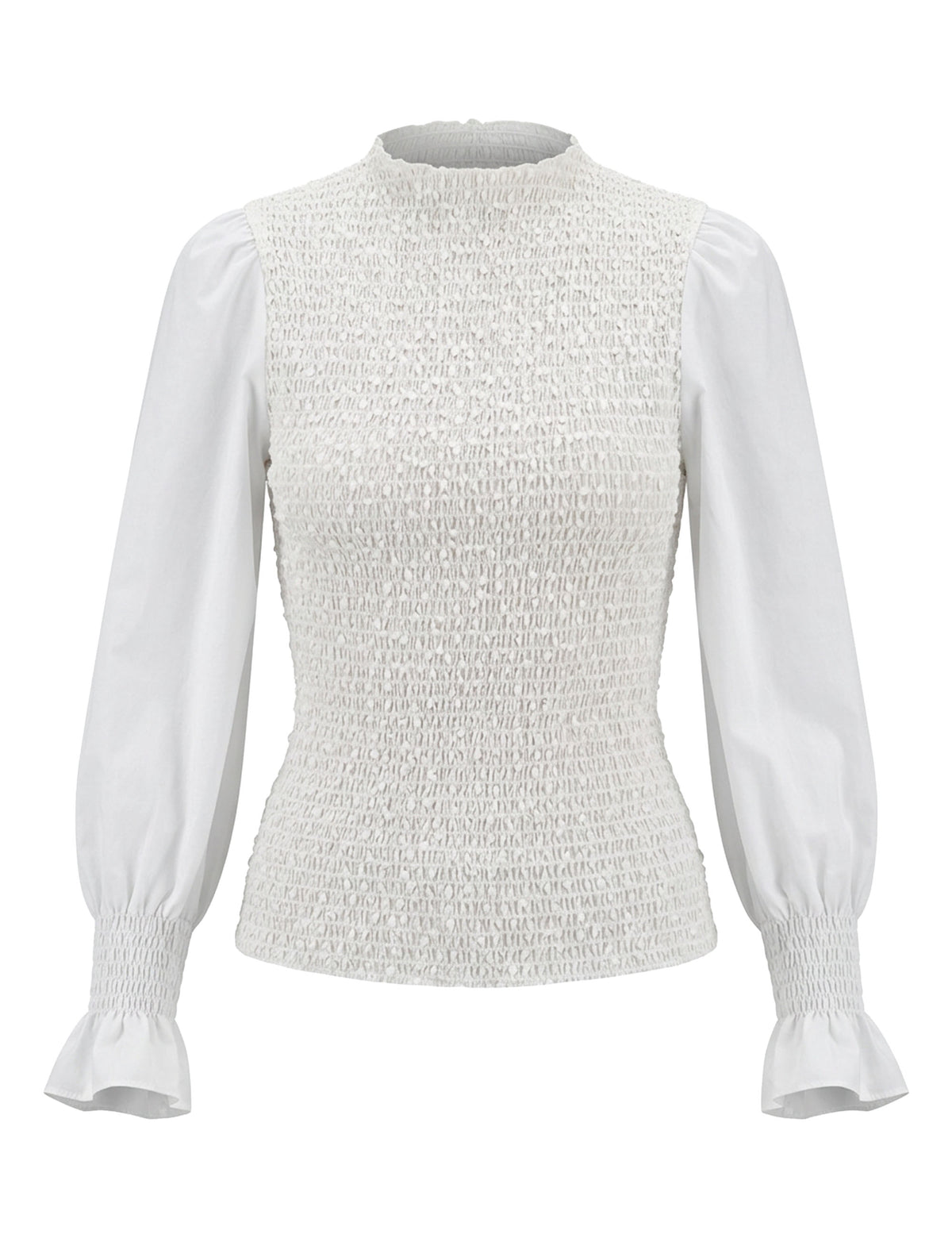 Blusa Eden Plissada Off White