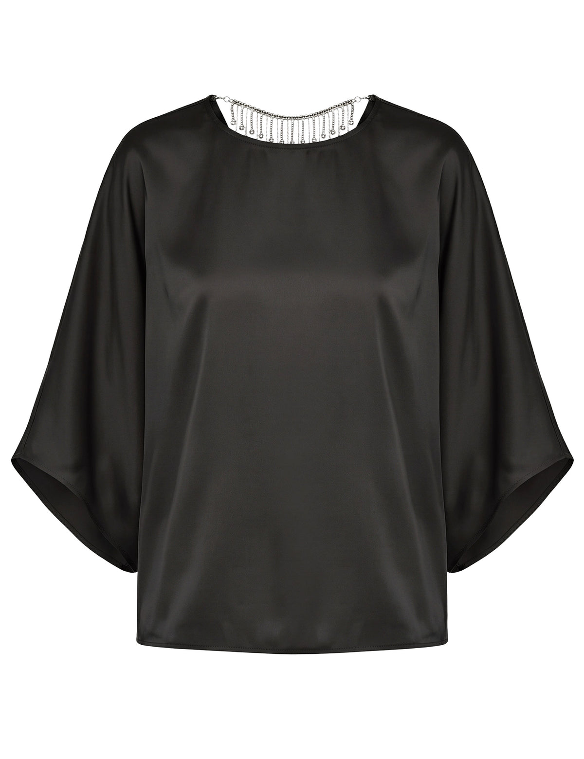 Blusa Evelyn Cetim Preto