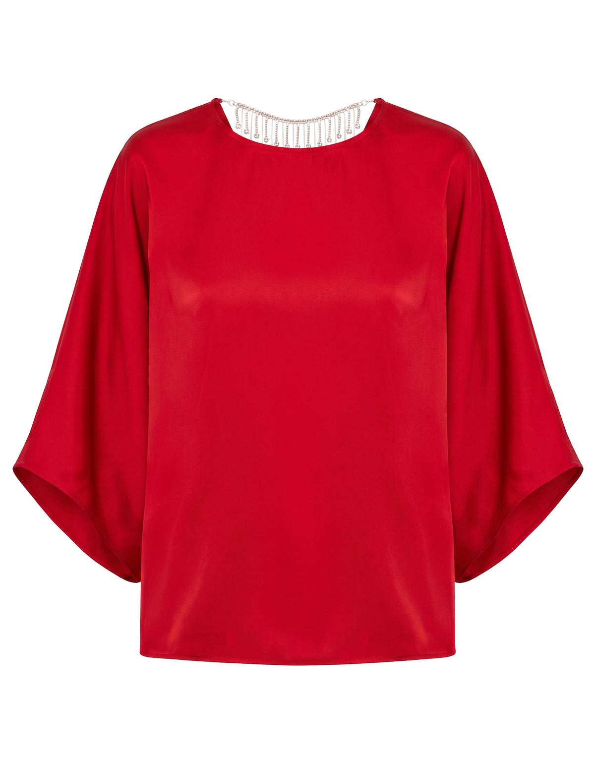 Blusa Evelyn Cetim Vermelho