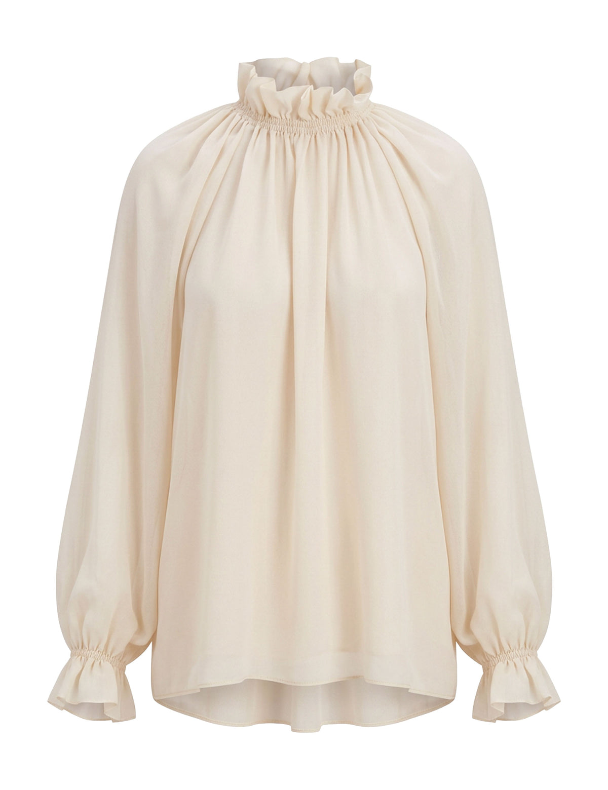 Blusa Gaby Chiffon Porcelana