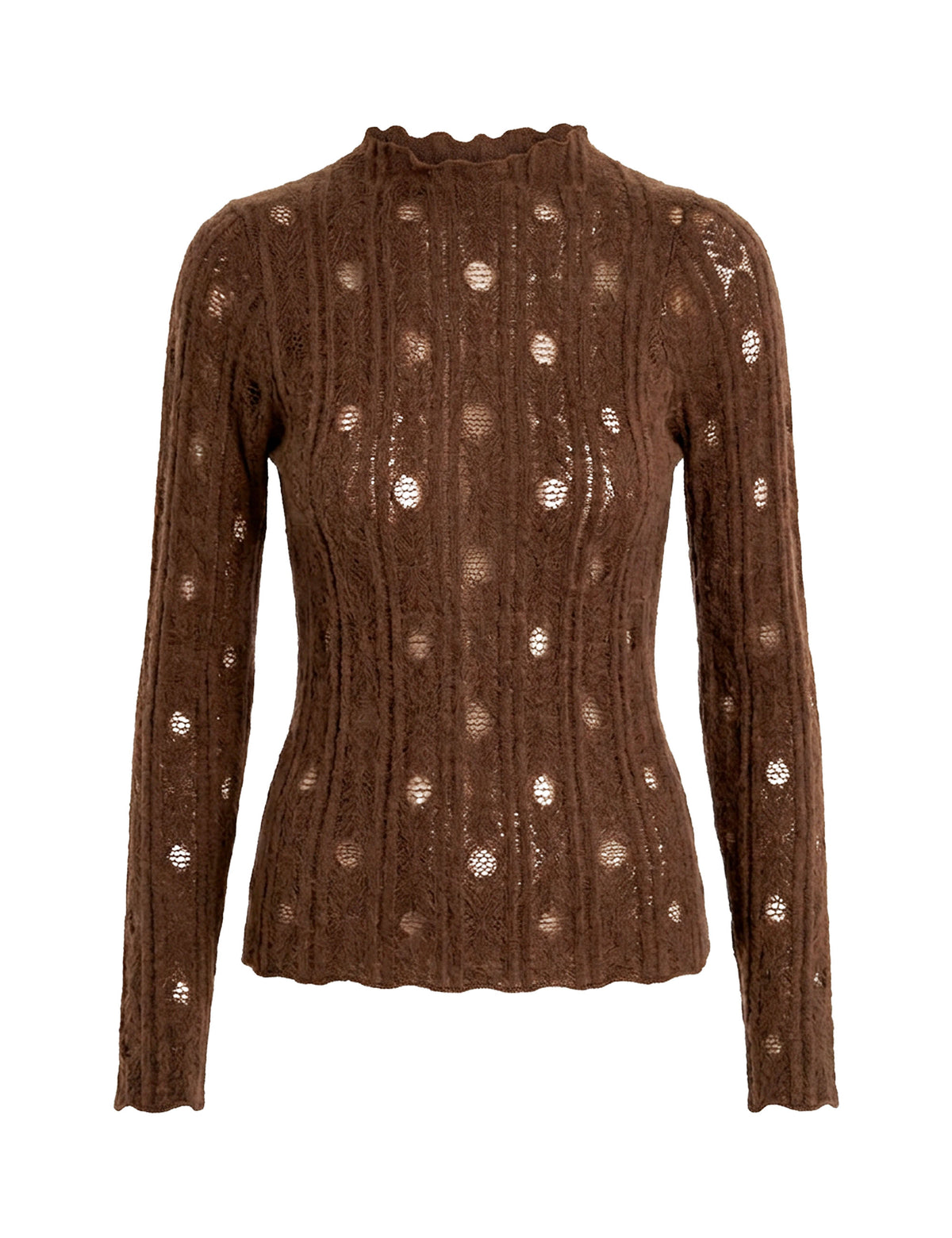 Blusa Lorena Renda Marrom