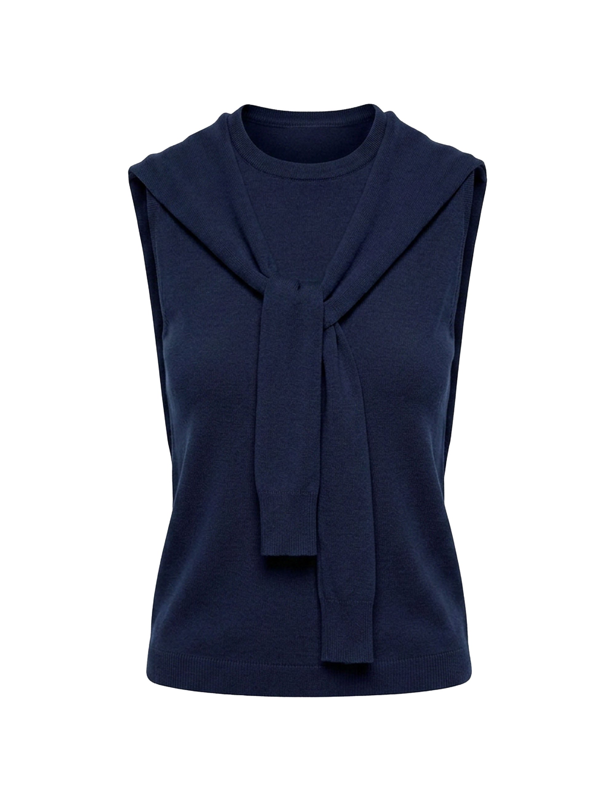 Blusa Pullover Tricot Marinho