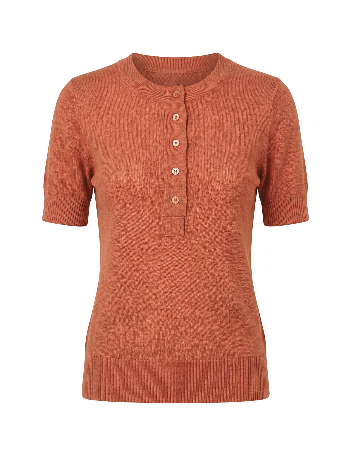 Blusa Viscose Tricot Laranja