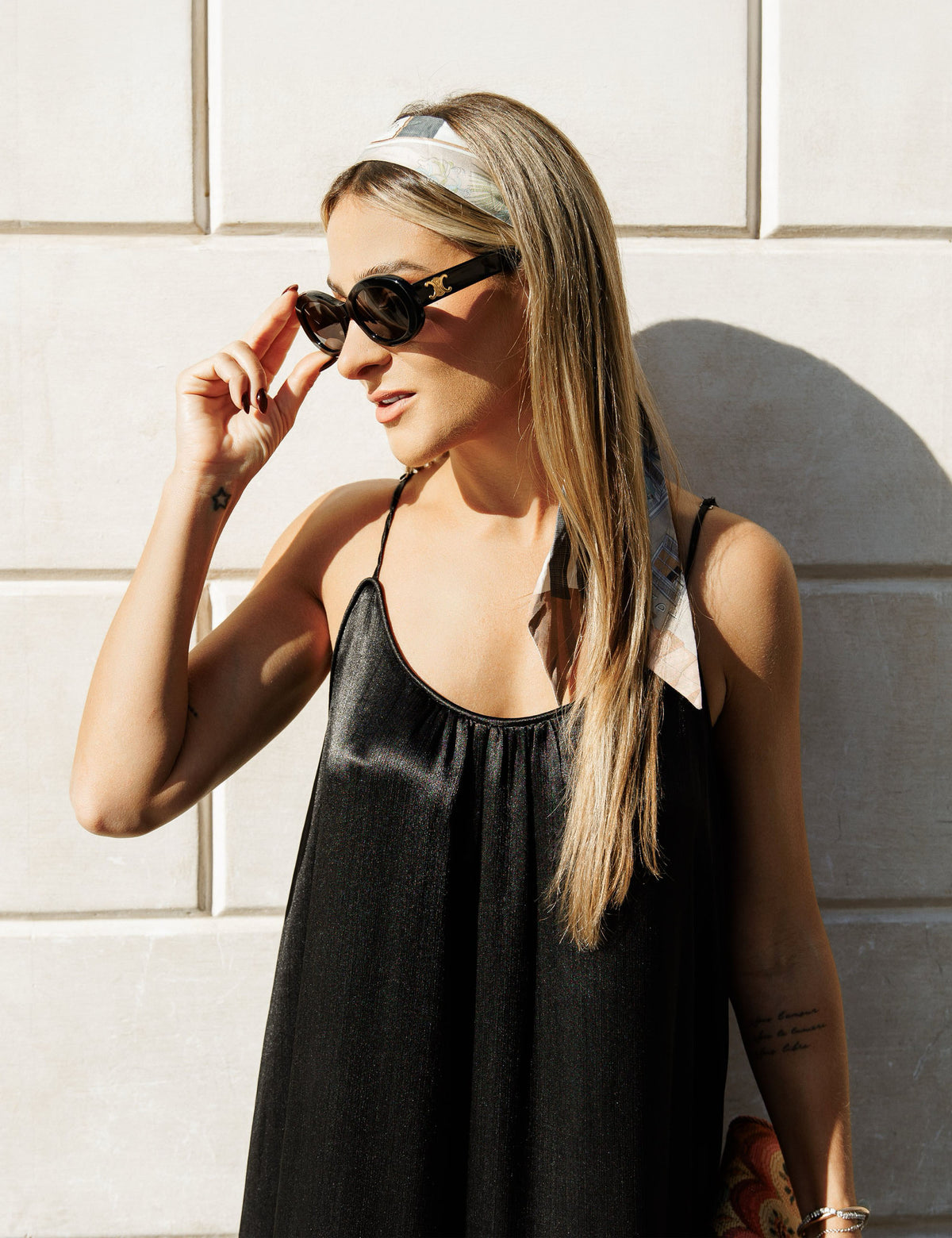 Vestido Fluido Cetim Crinkle Preto