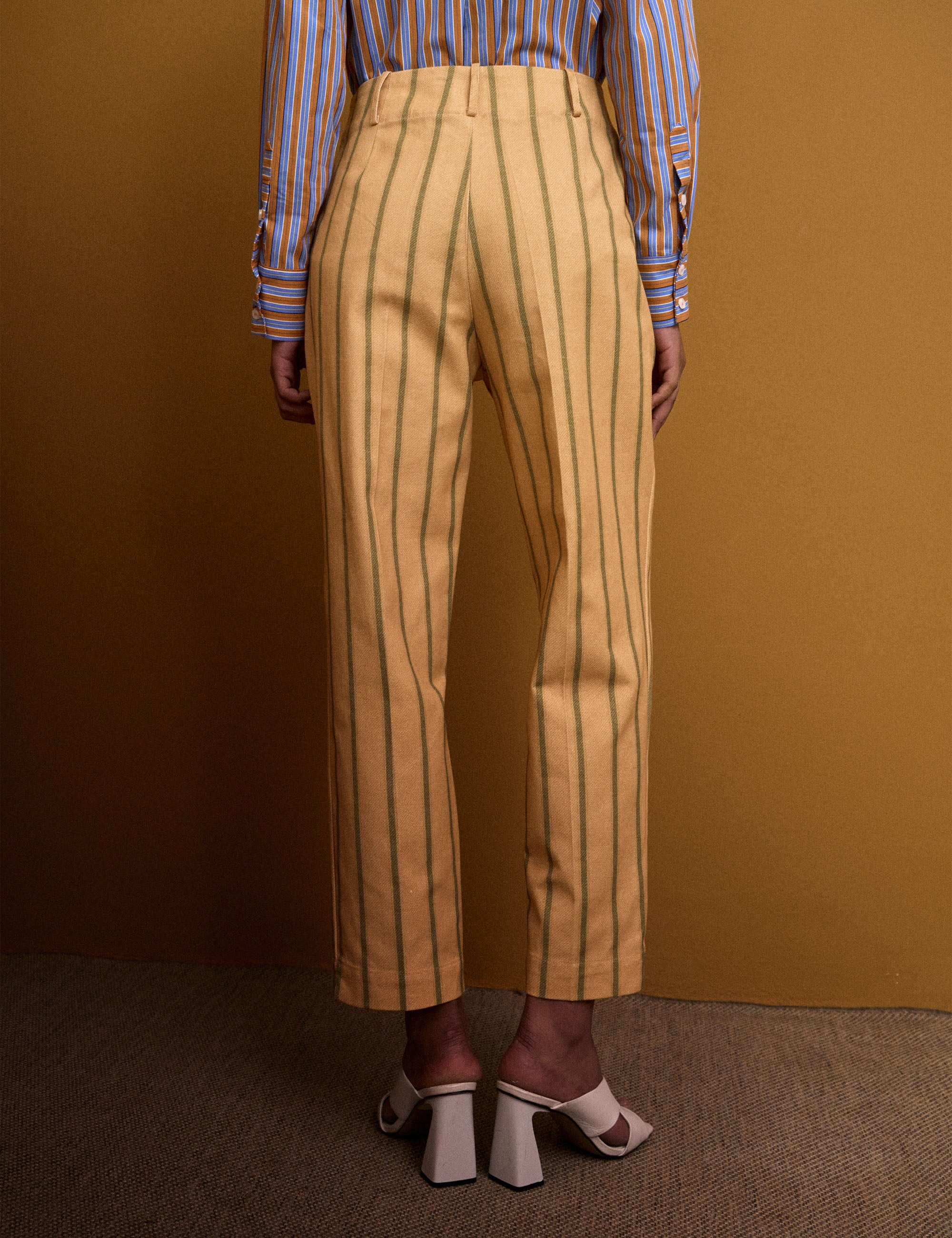 Calça Isabella Listra Mostarda