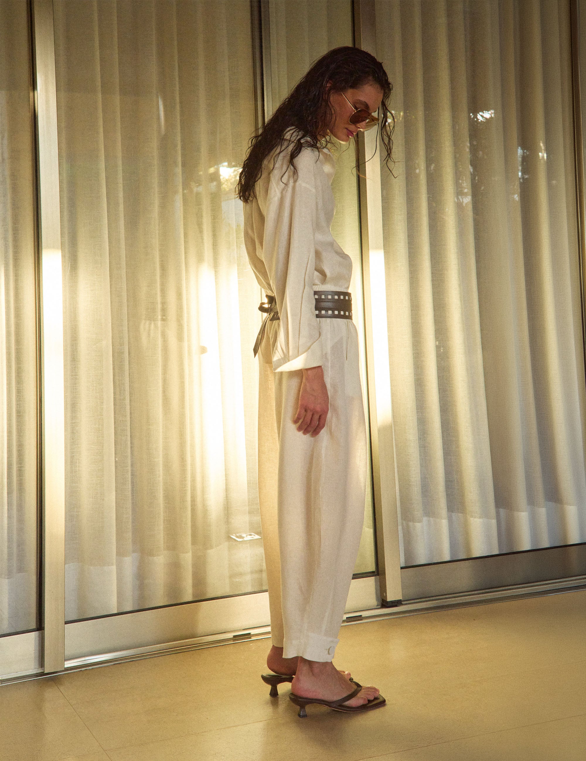Calça Roberta Linho Off White