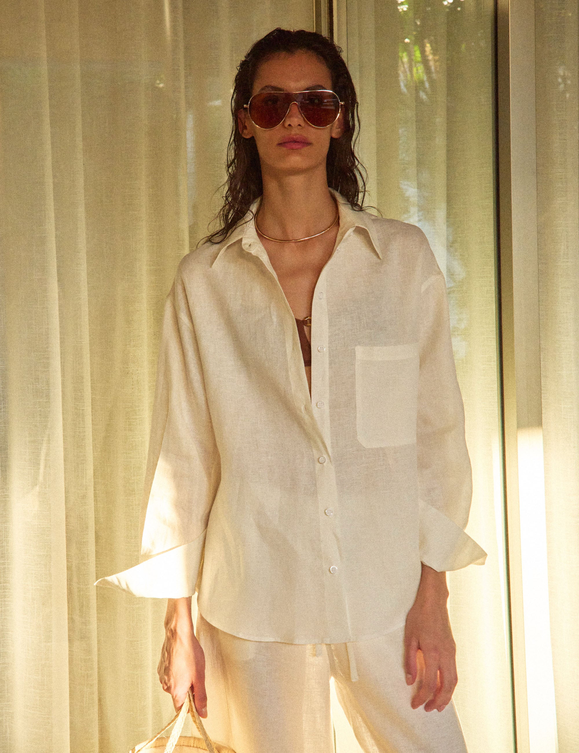 Camisa Roberta Linho Off White