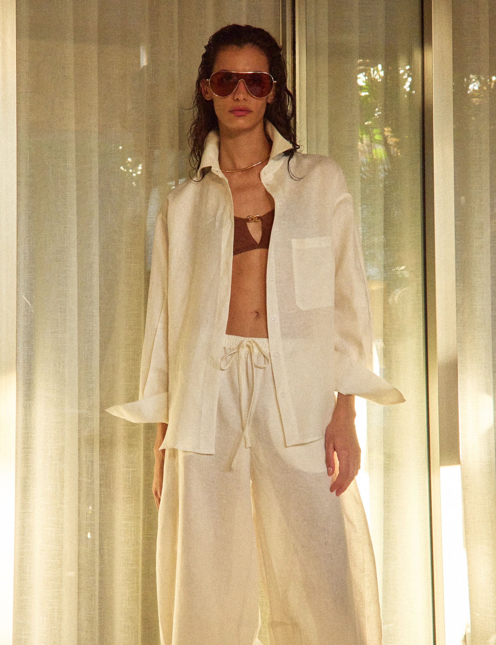 Camisa Roberta Linho Off White