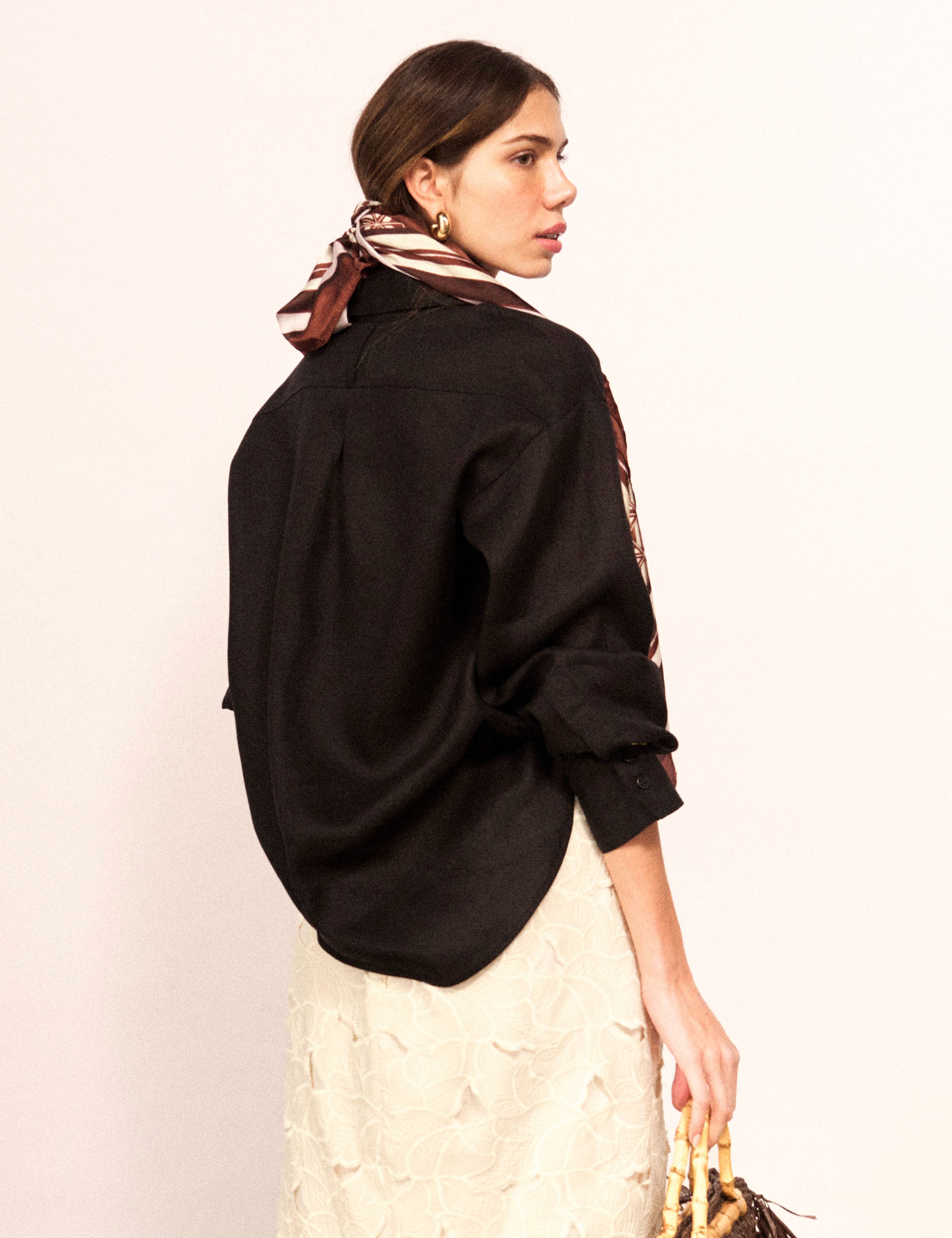 Camisa Roberta Linho Preto