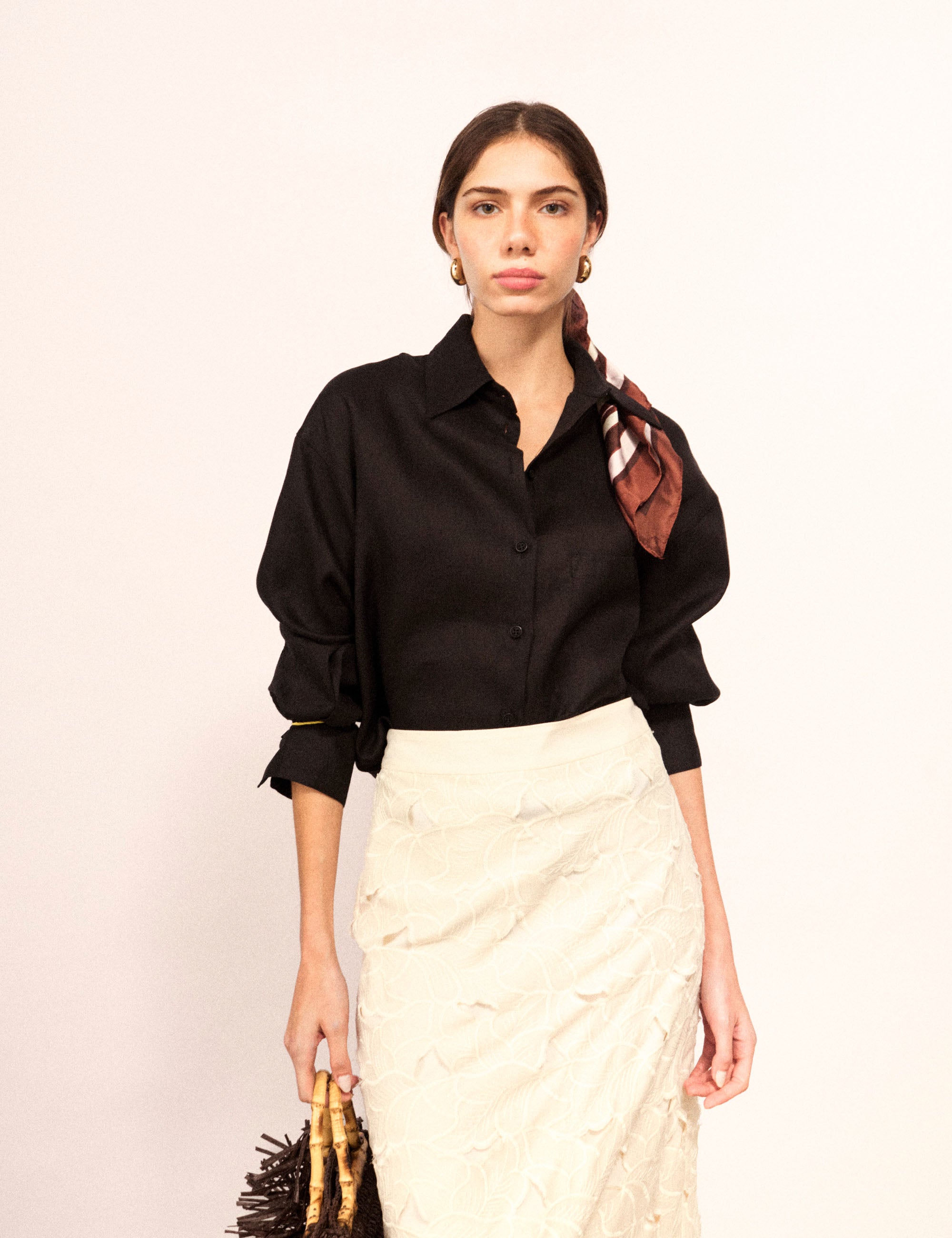 Camisa Roberta Linho Preto