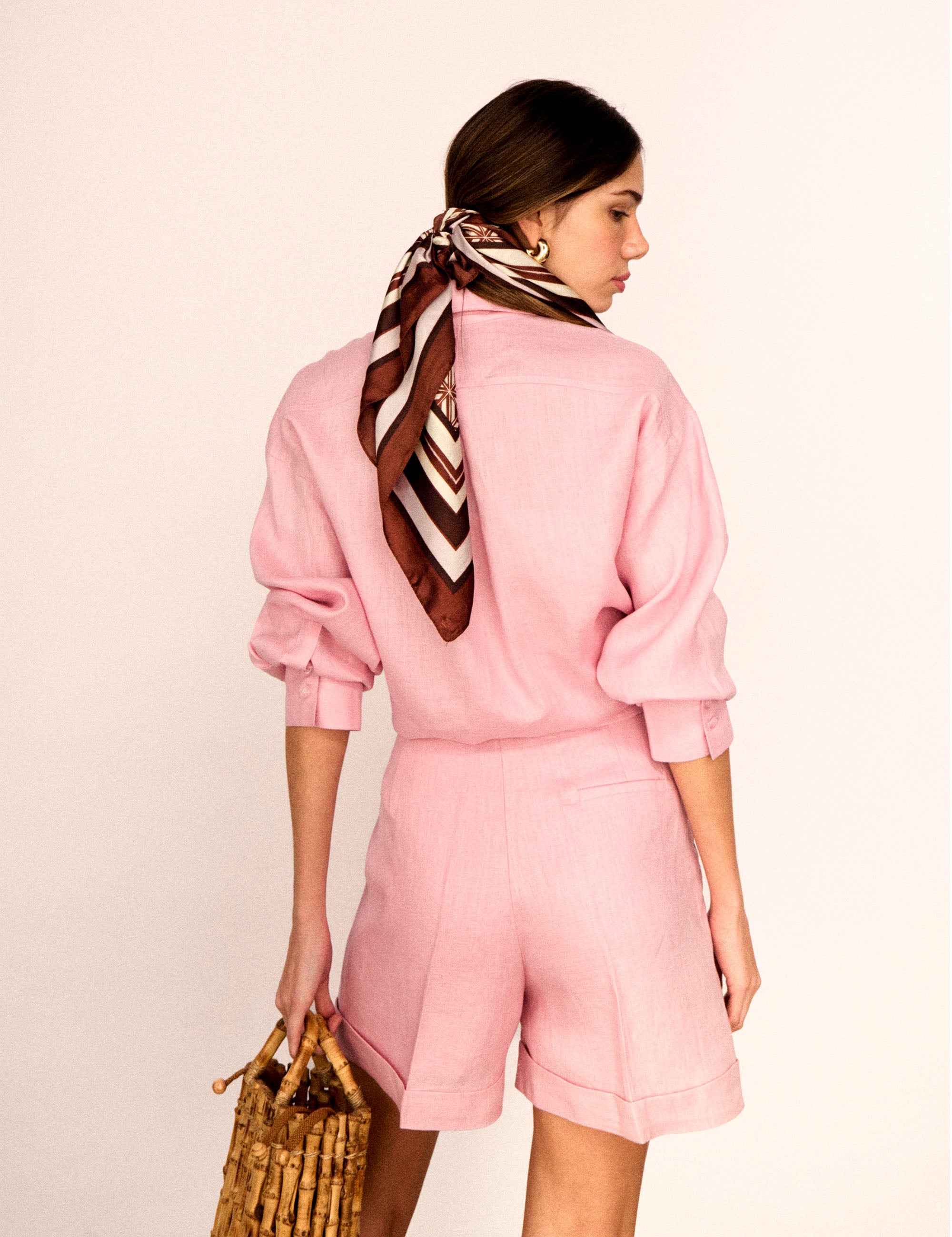 Camisa Roberta Linho Rosa