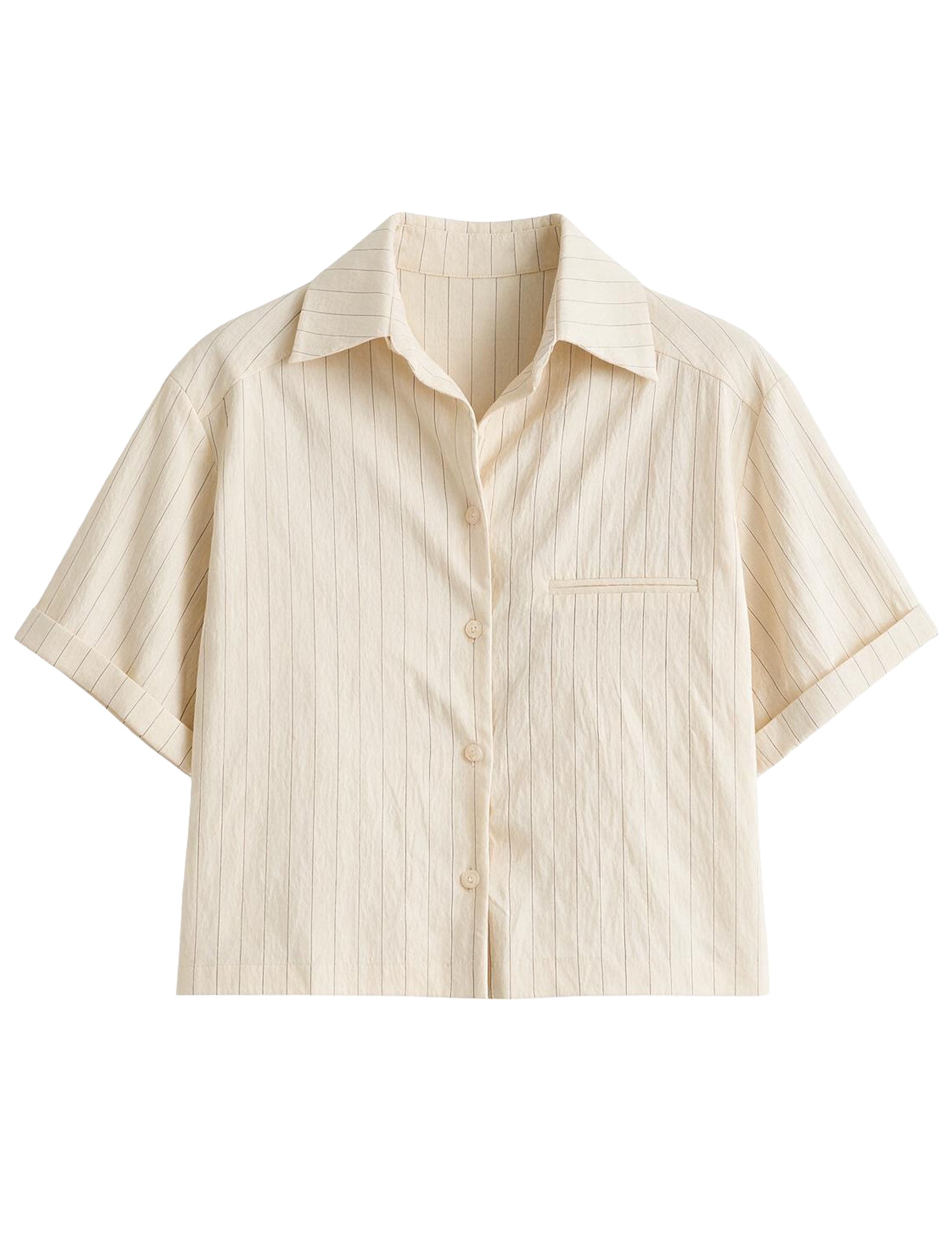 Camisa Adrielly Viscolinho Areia